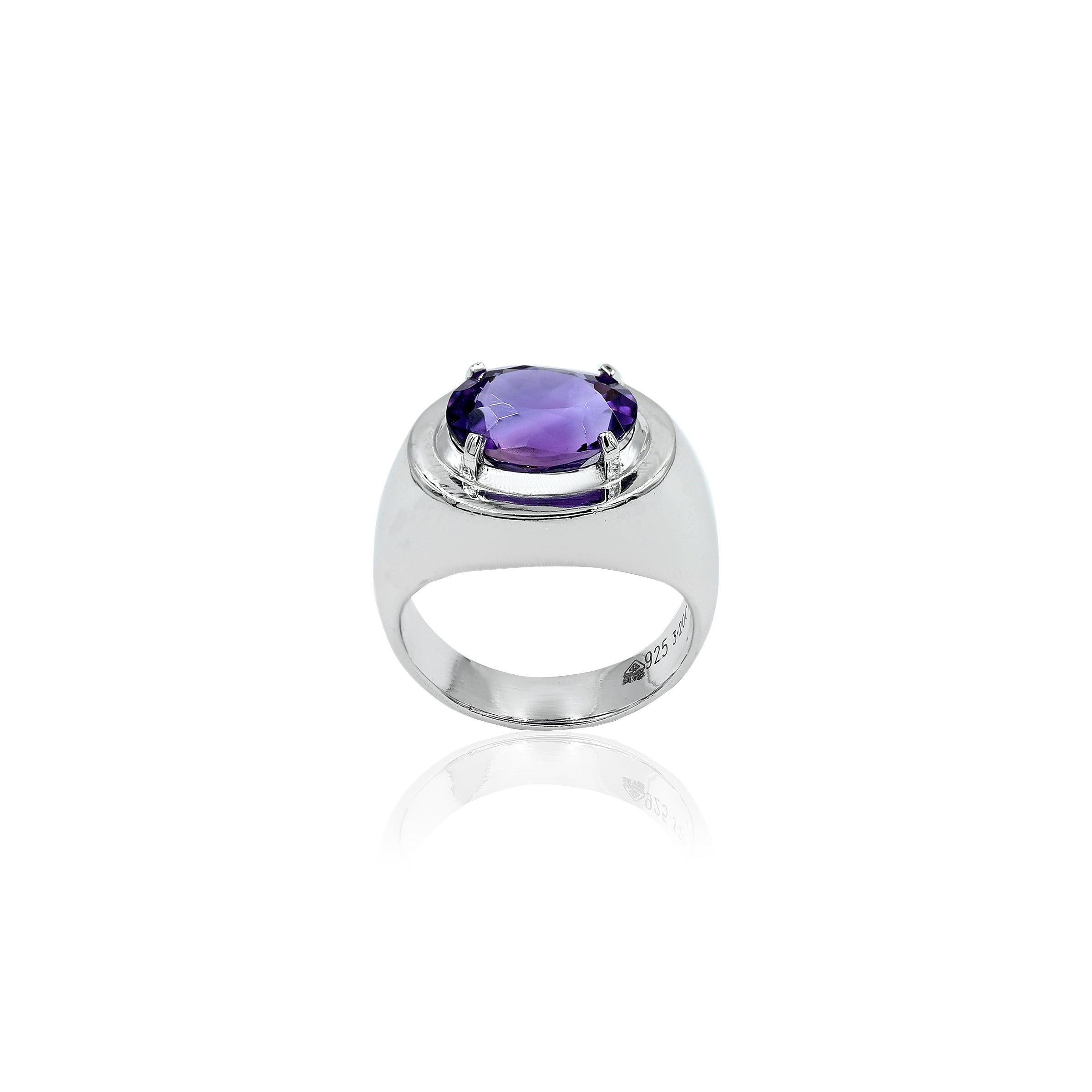 Amethyst (Jamuniya) Ring (3.20Ct Carat and 3.52 Ratti)