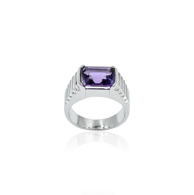 Amethyst (Jamuniya) Ring (3.20Ct Carat and 3.52 Ratti)