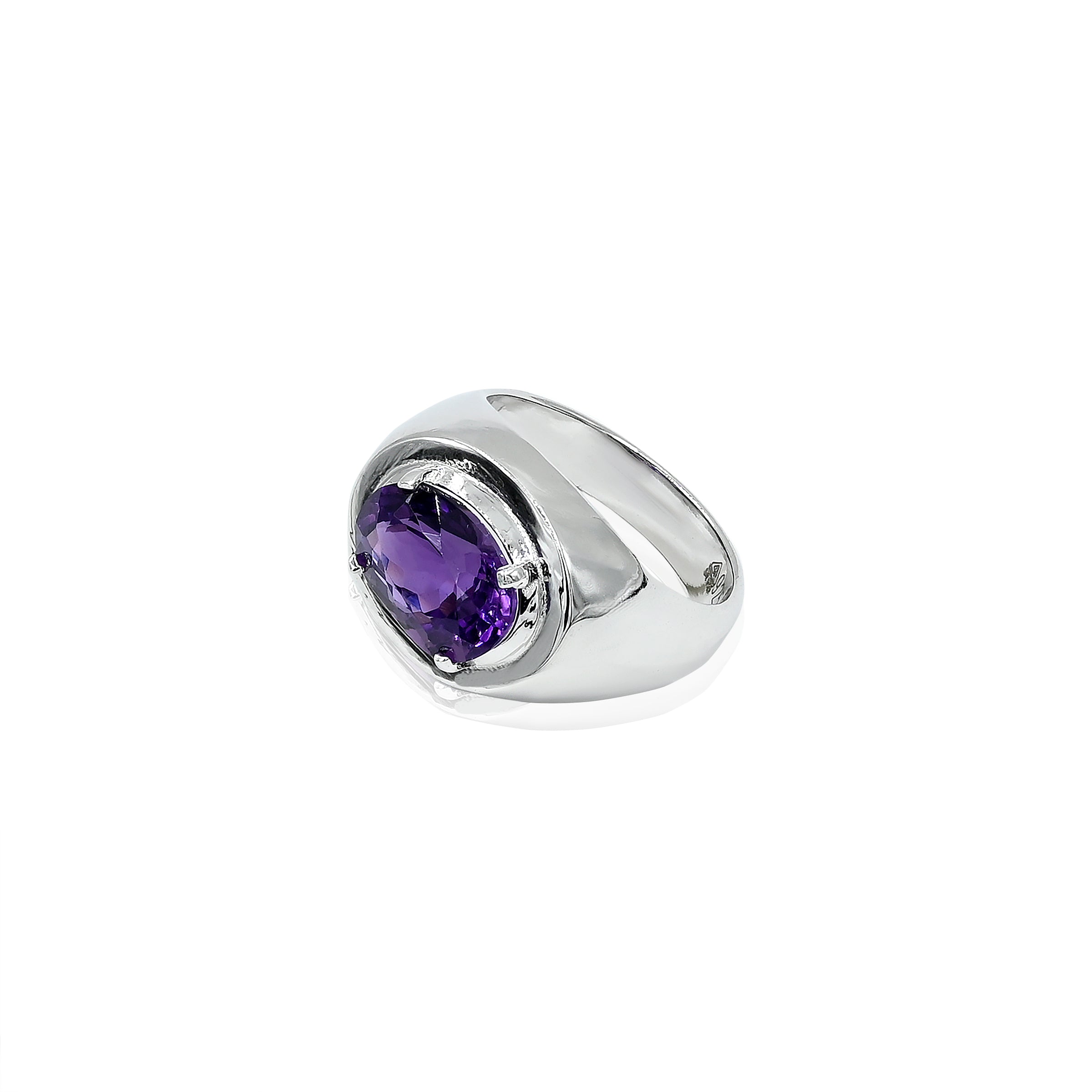 Amethyst (Jamuniya) Ring (3.20Ct Carat and 3.52 Ratti)