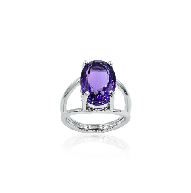 Amethyst (Jamuniya) Ring (6.80Ct Carat and 7.48 Ratti)