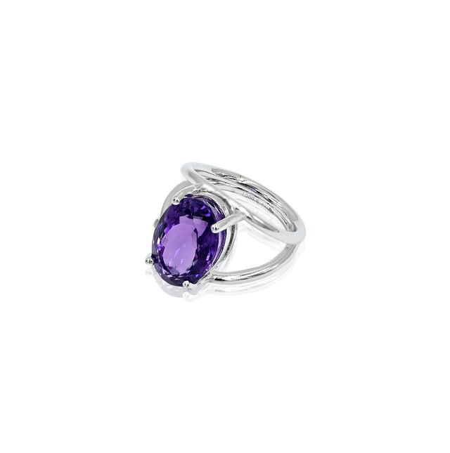 Amethyst (Jamuniya) Ring (6.80Ct Carat and 7.48 Ratti)