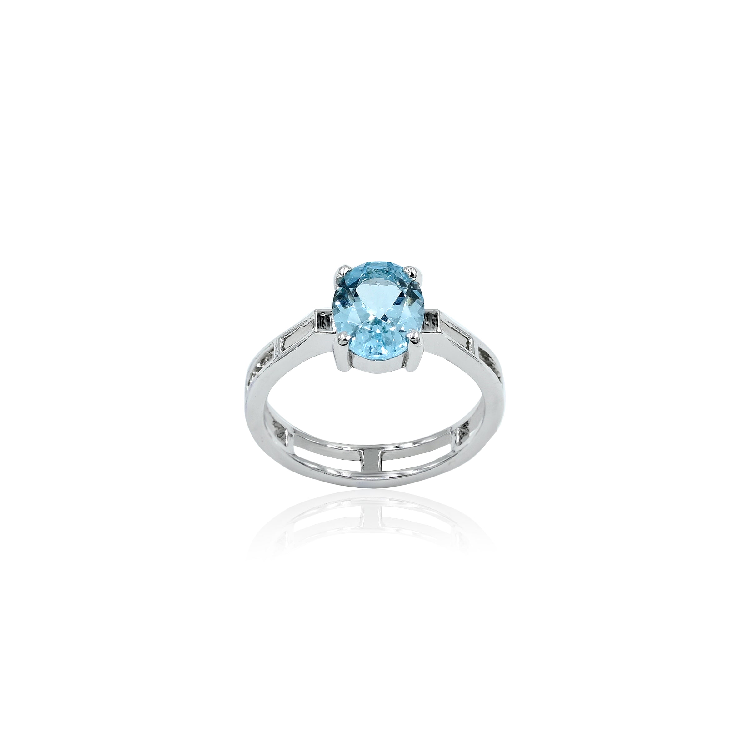 Blue Topaz Ring (1.95 Carat / 2.15 Ratti)