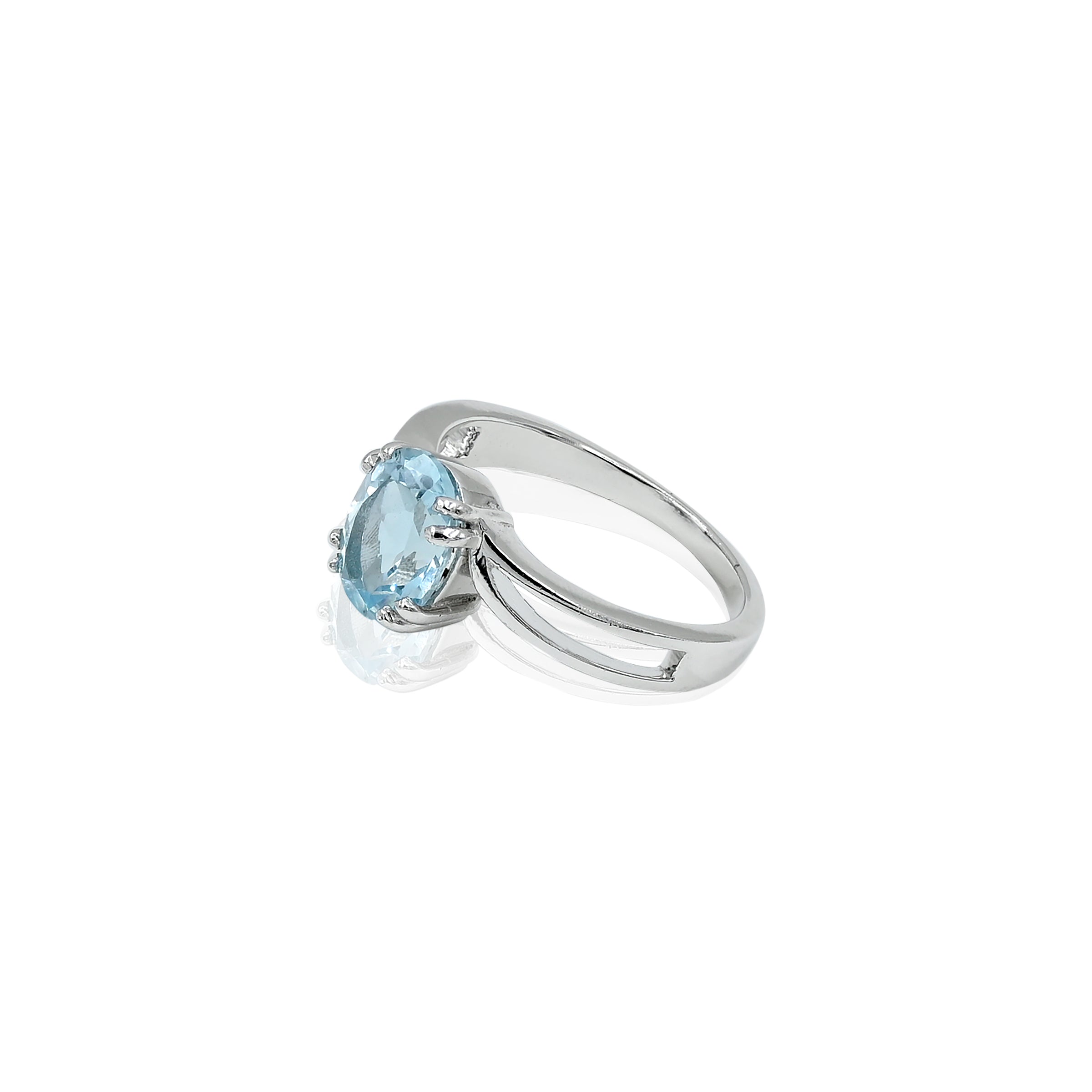 Blue Topaz Ring (1.75 Carat / 1.93 Ratti)