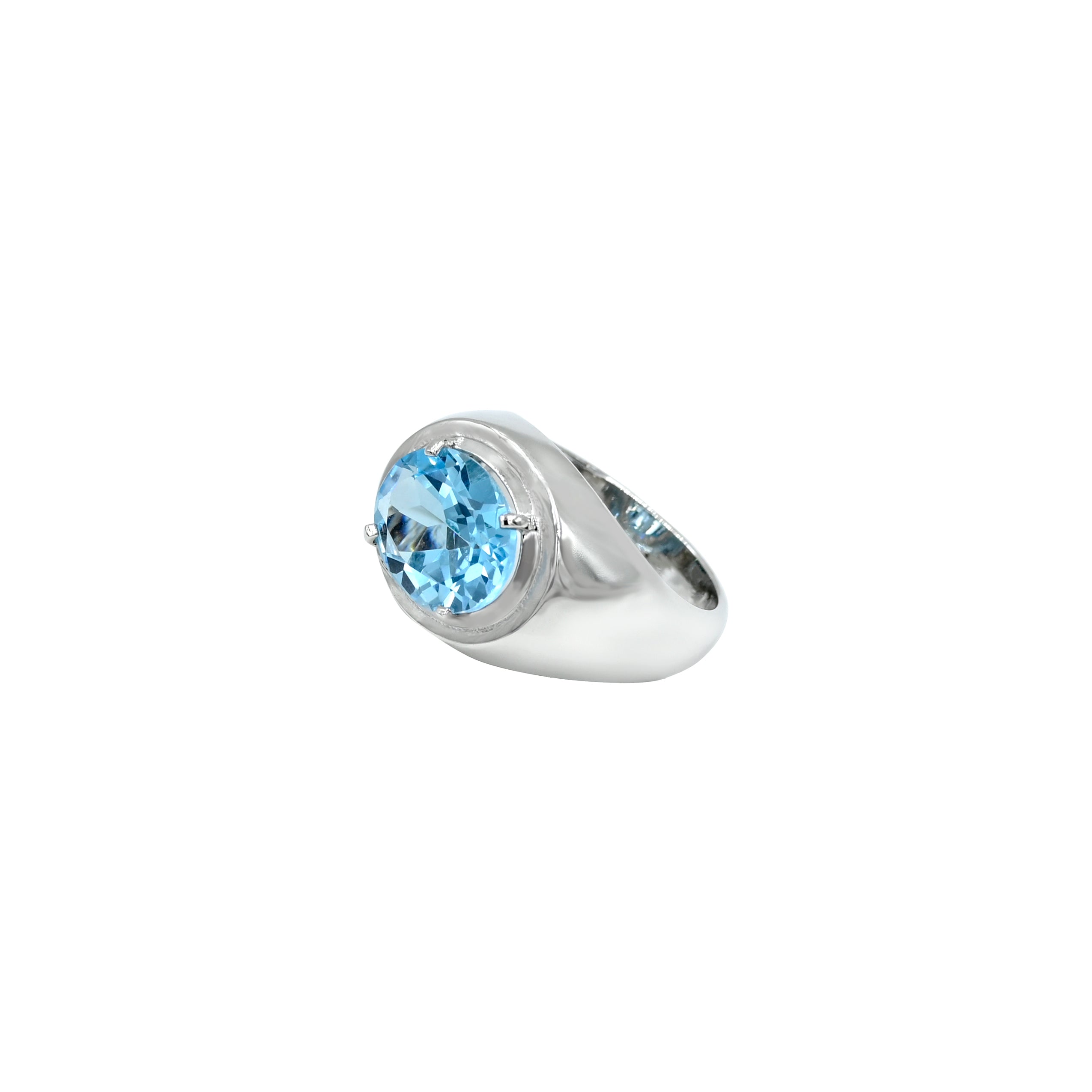 Blue Topaz Ring (4.75 Carat / 5.23 Ratti)