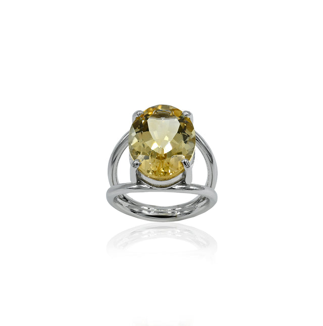 Citrine Ring (7.65 Carat / 8.42 Ratti)