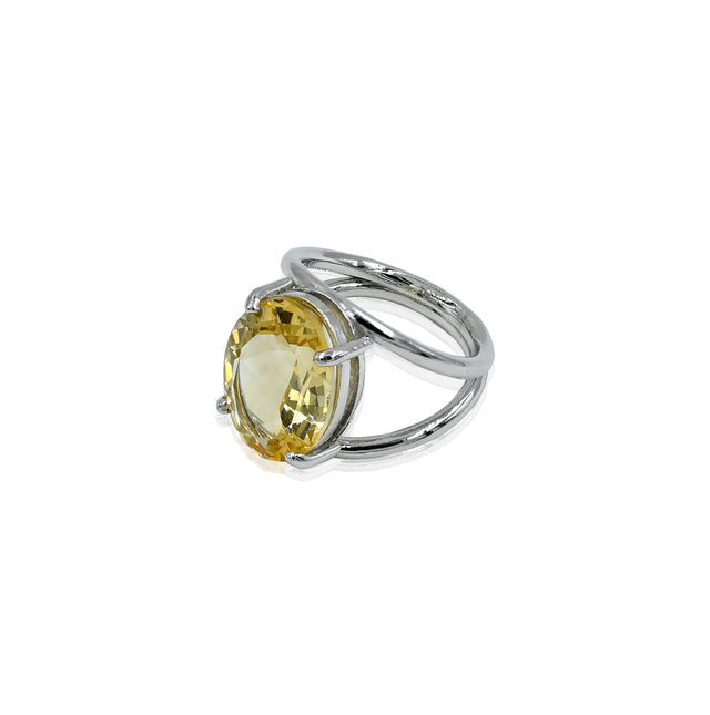 Citrine Ring (7.65 Carat / 8.42 Ratti)