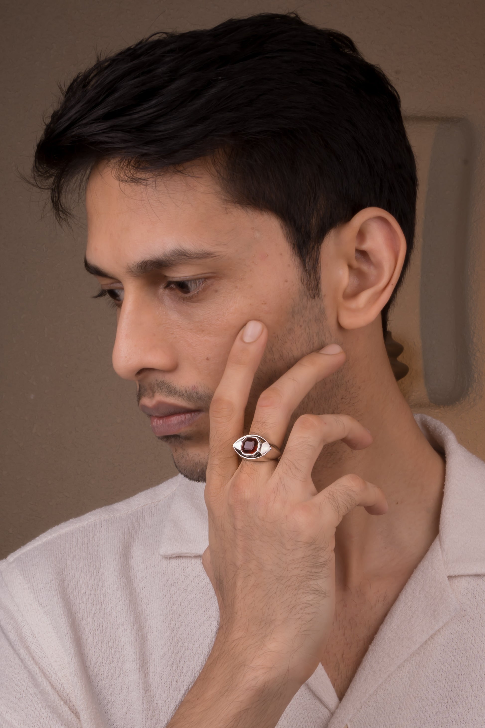 Natural Hessonite(Gomed) 3.55ct(3.91 Ratti) Ring