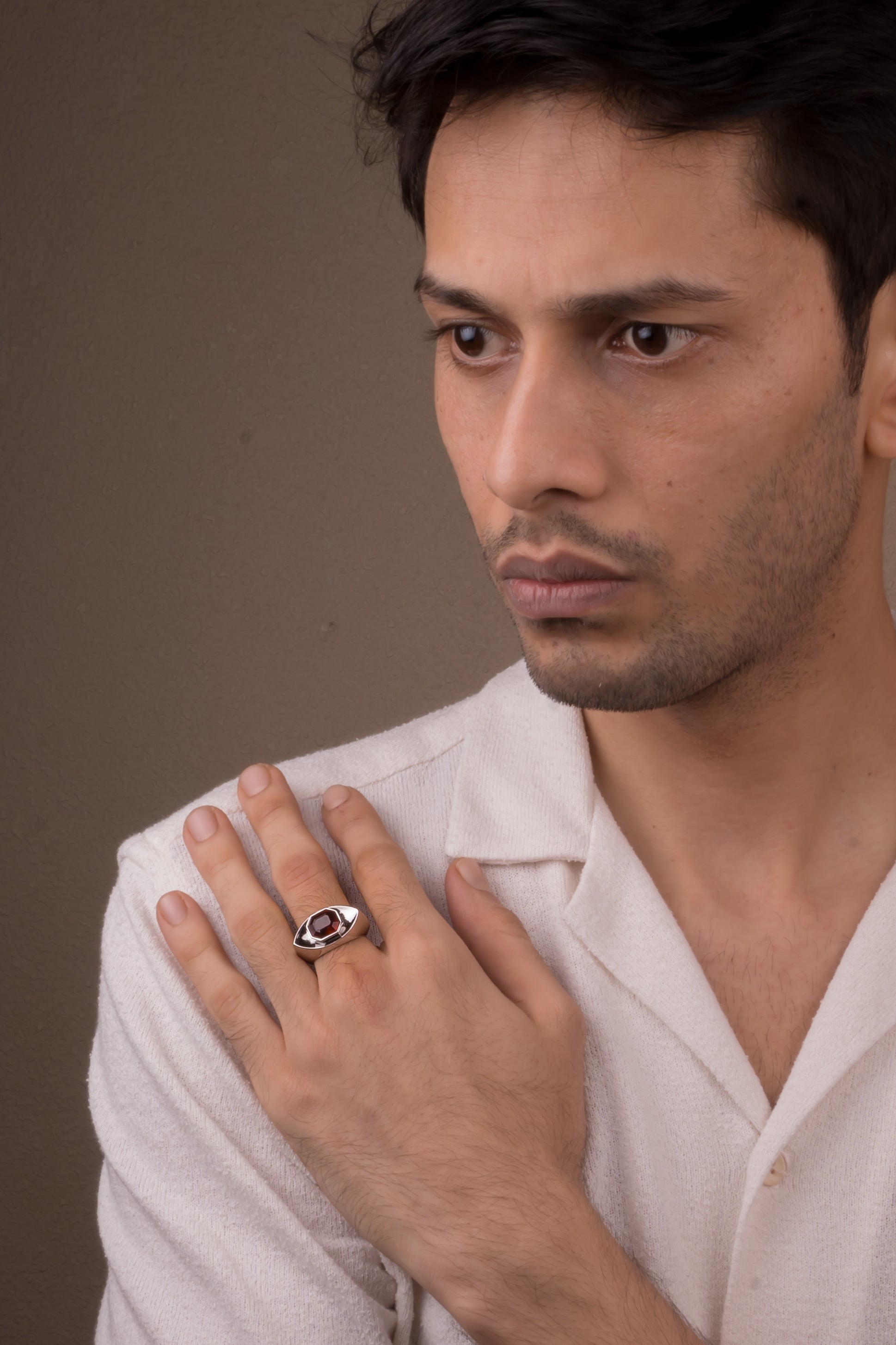 Natural Hessonite(Gomed) 3.55ct(3.91 Ratti) Ring