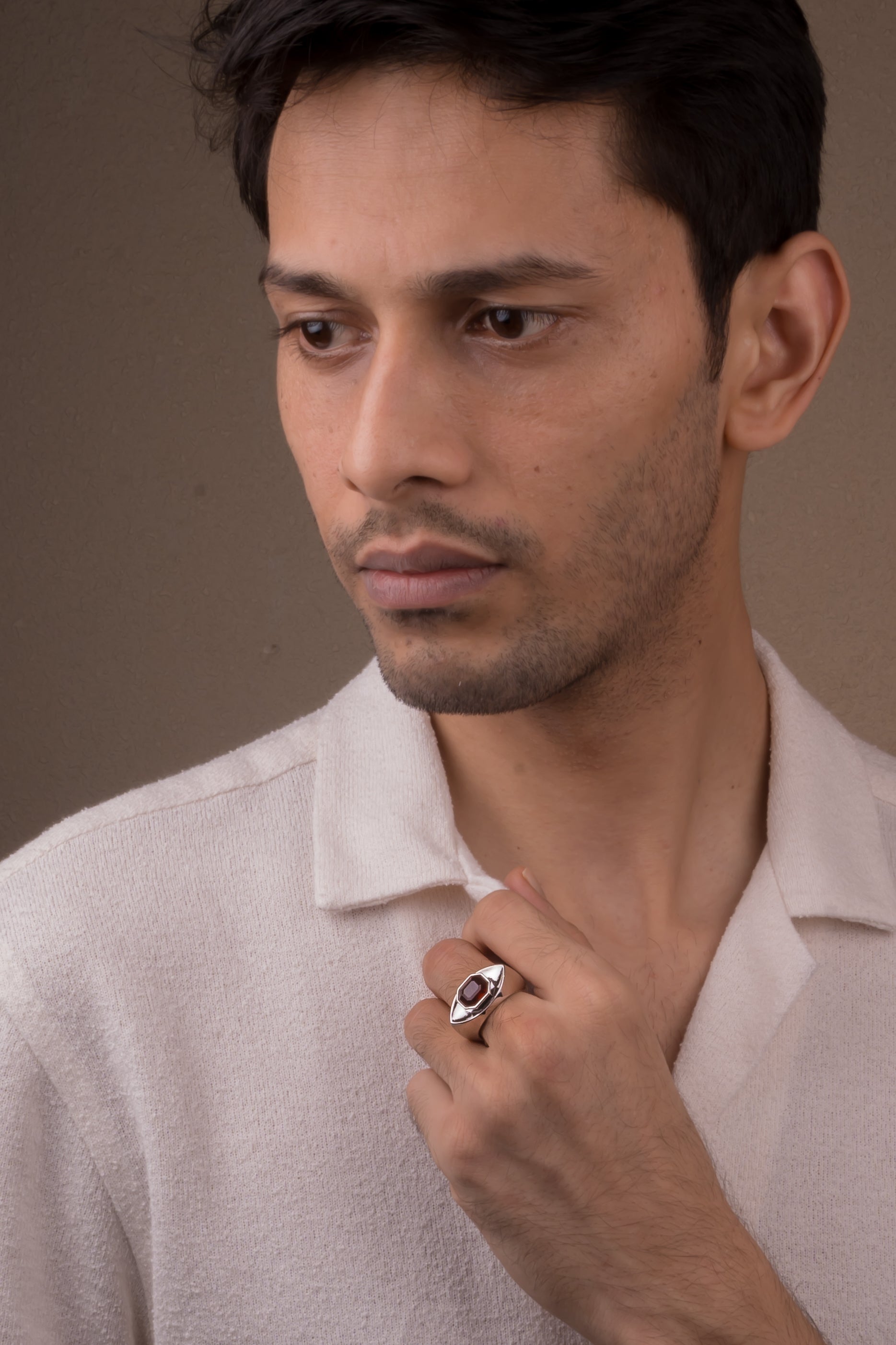 Natural Hessonite(Gomed) 3.55ct(3.91 Ratti) Ring