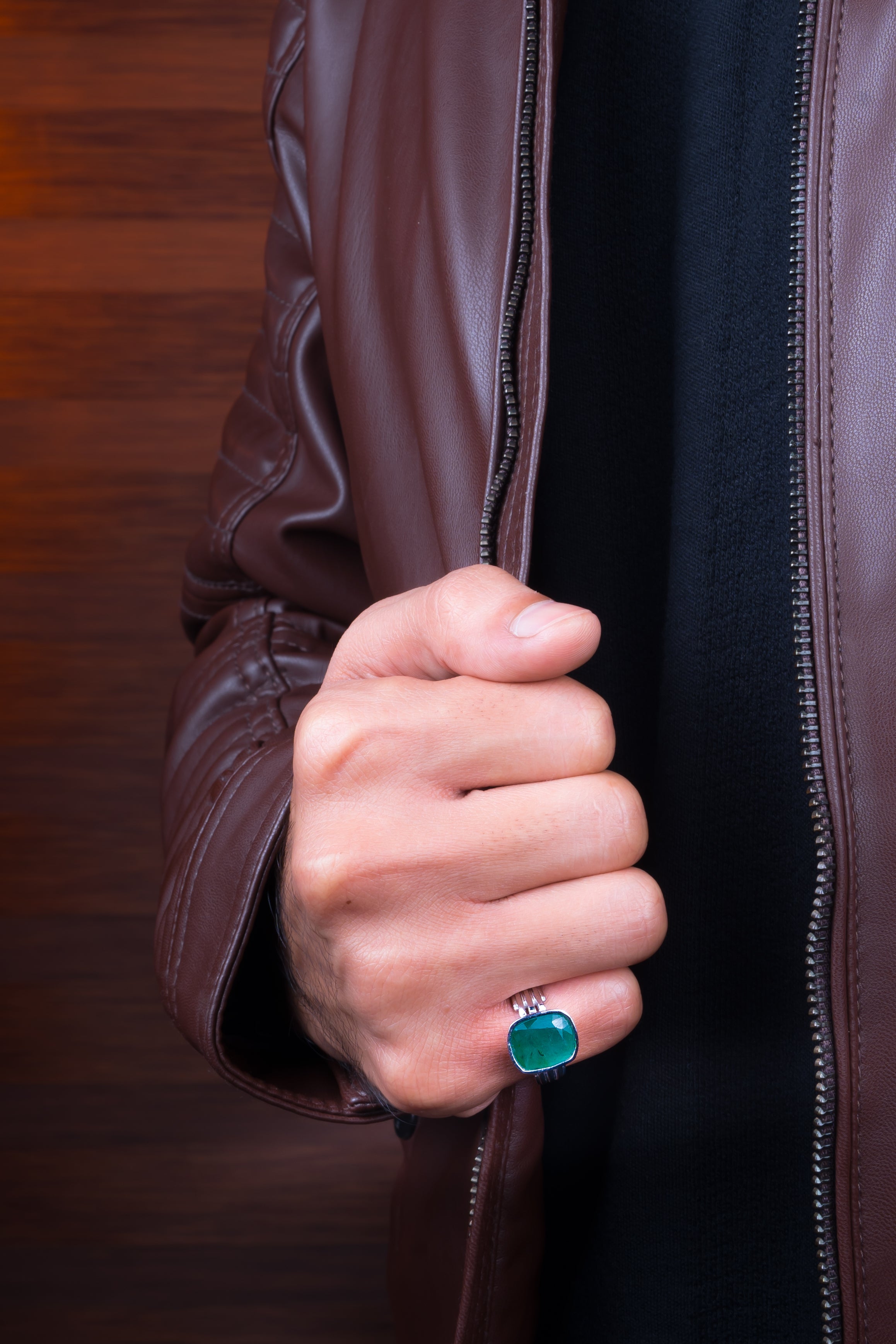 Natural Zambian Emerald (Panna) 5.35ct (5.89 Ratti) Faceted Cushion Cut Ring