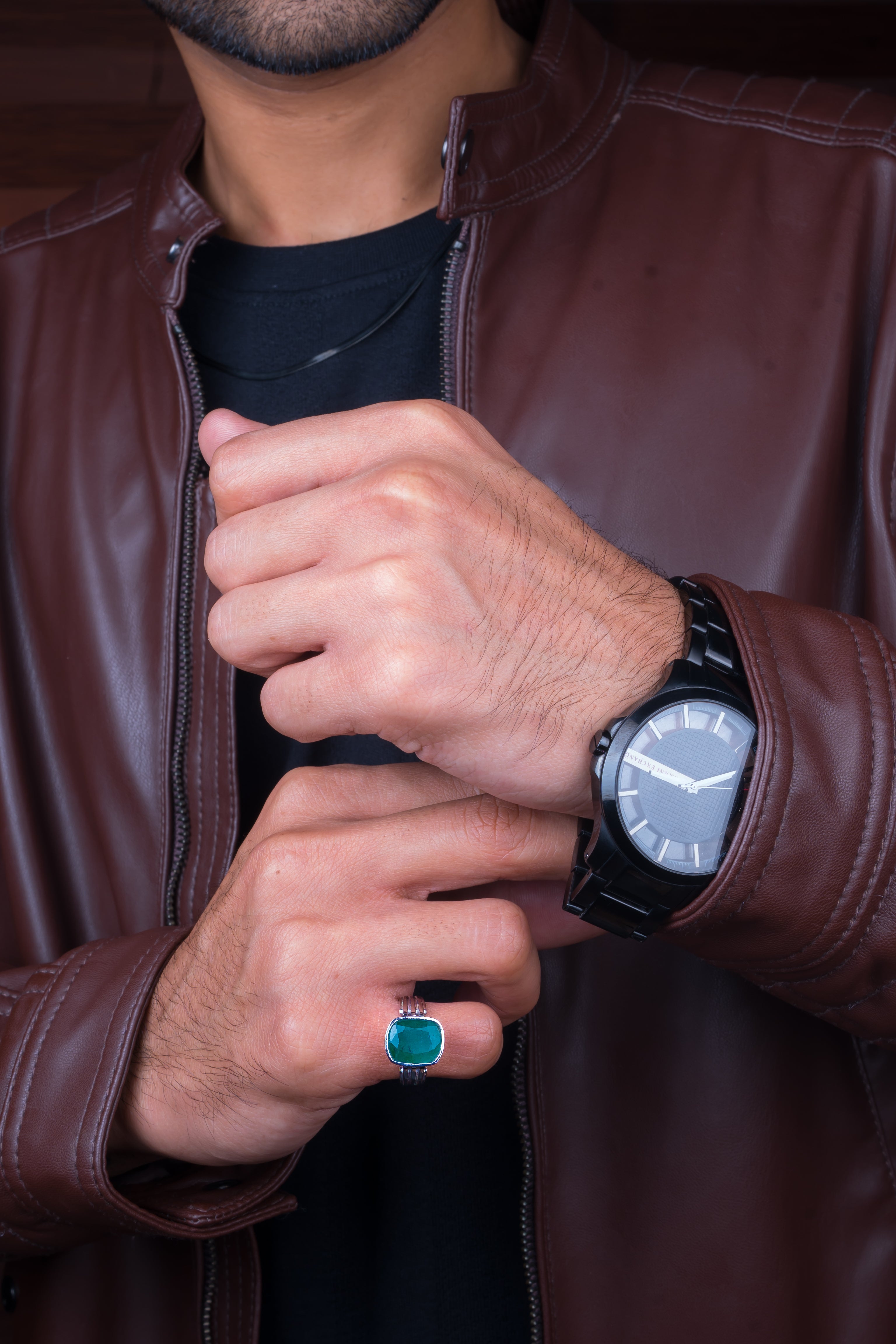 Natural Zambian Emerald (Panna) 5.35ct (5.89 Ratti) Faceted Cushion Cut Ring