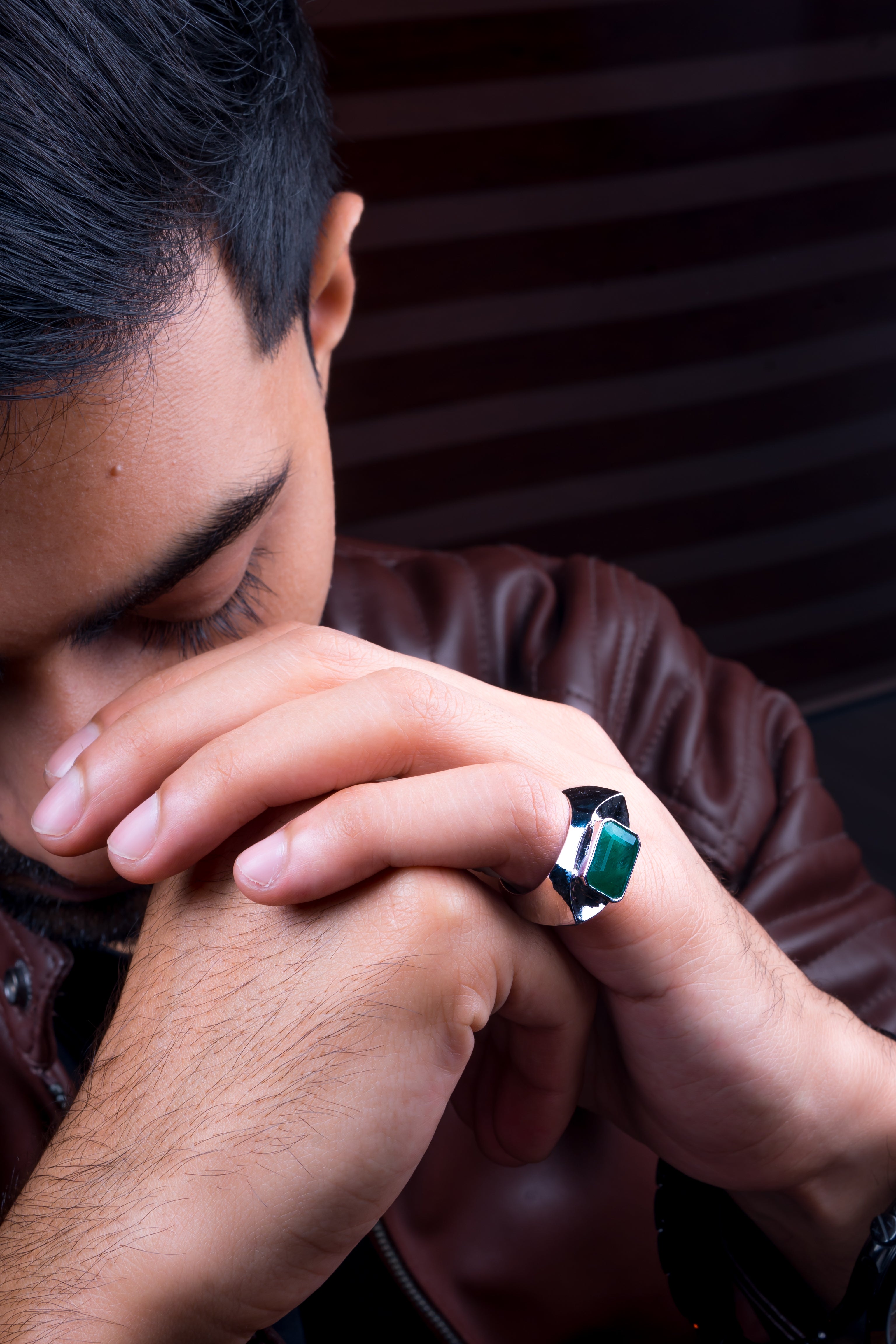 Natural Zambian Emerald (Panna) 5.15ct (5.67 Ratti) Faceted Emerald Cut Ring