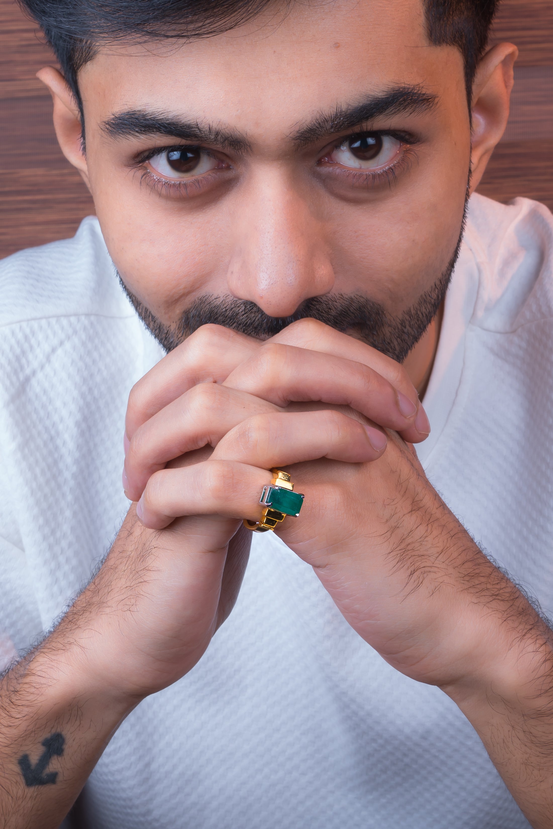 Natural Zambian Emerald(Panna) 4.75ct(5.23 Ratti) Faceted Emerald Cut Ring