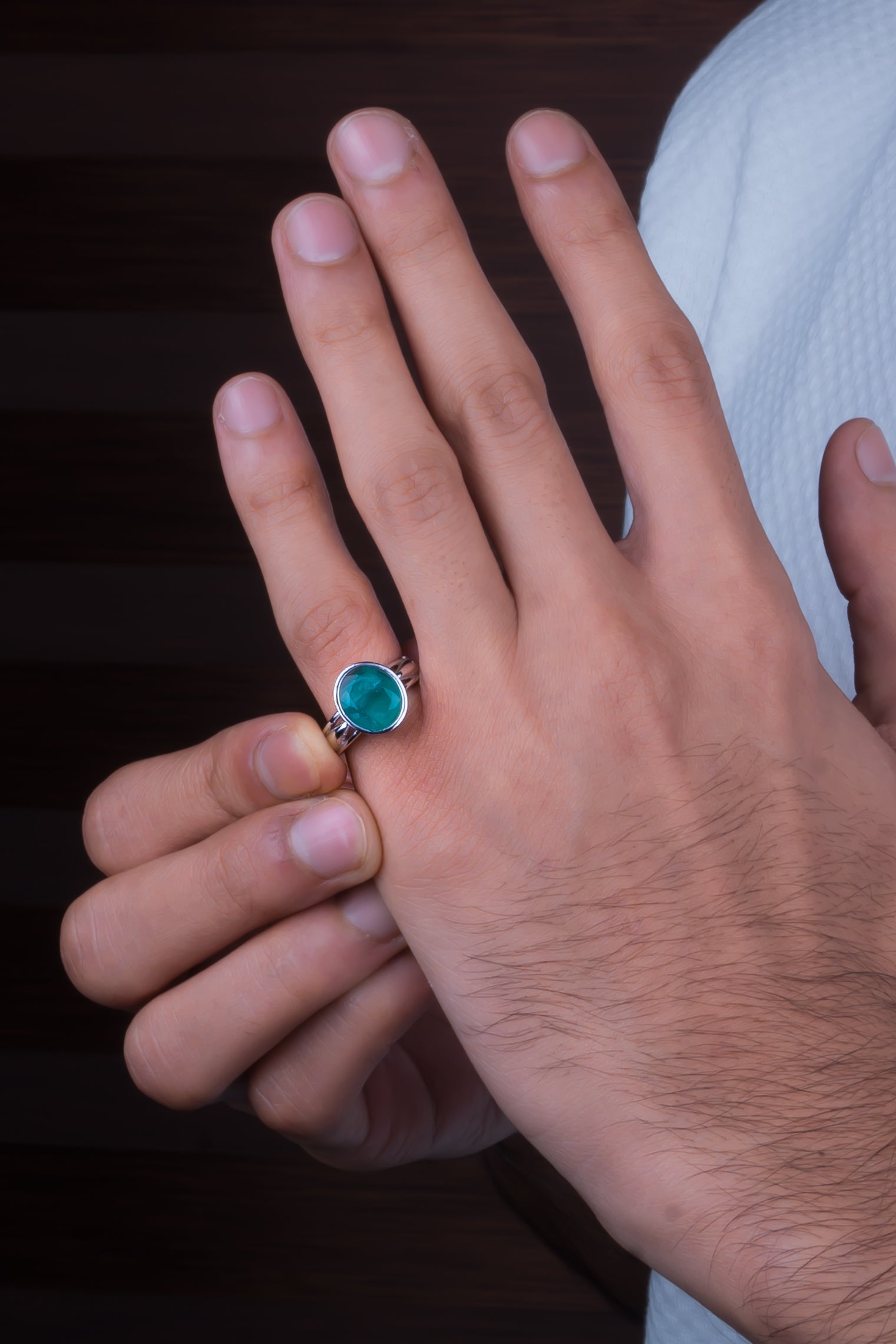 Natural Zambian Emerald (Panna) 3.70ct (4.07 Ratti) Faceted Oval Cut Unisex Ring