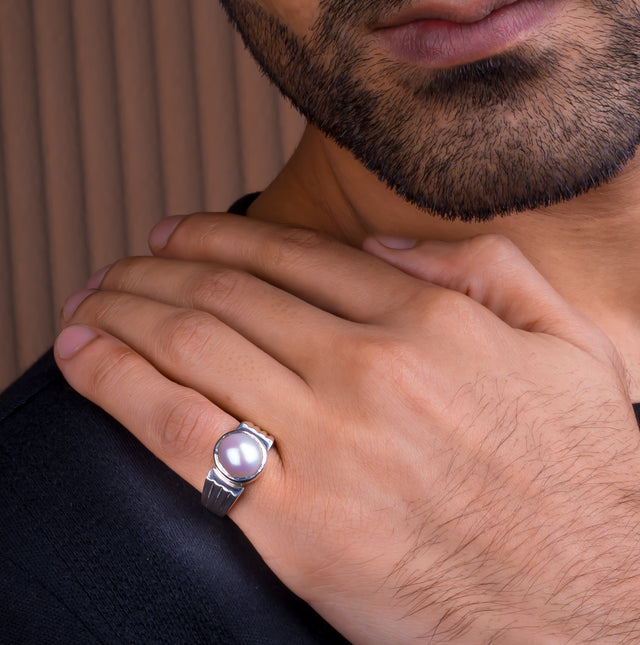 Natural Pearl (Moti) 7.55ct (8.31 Ratti) Ring