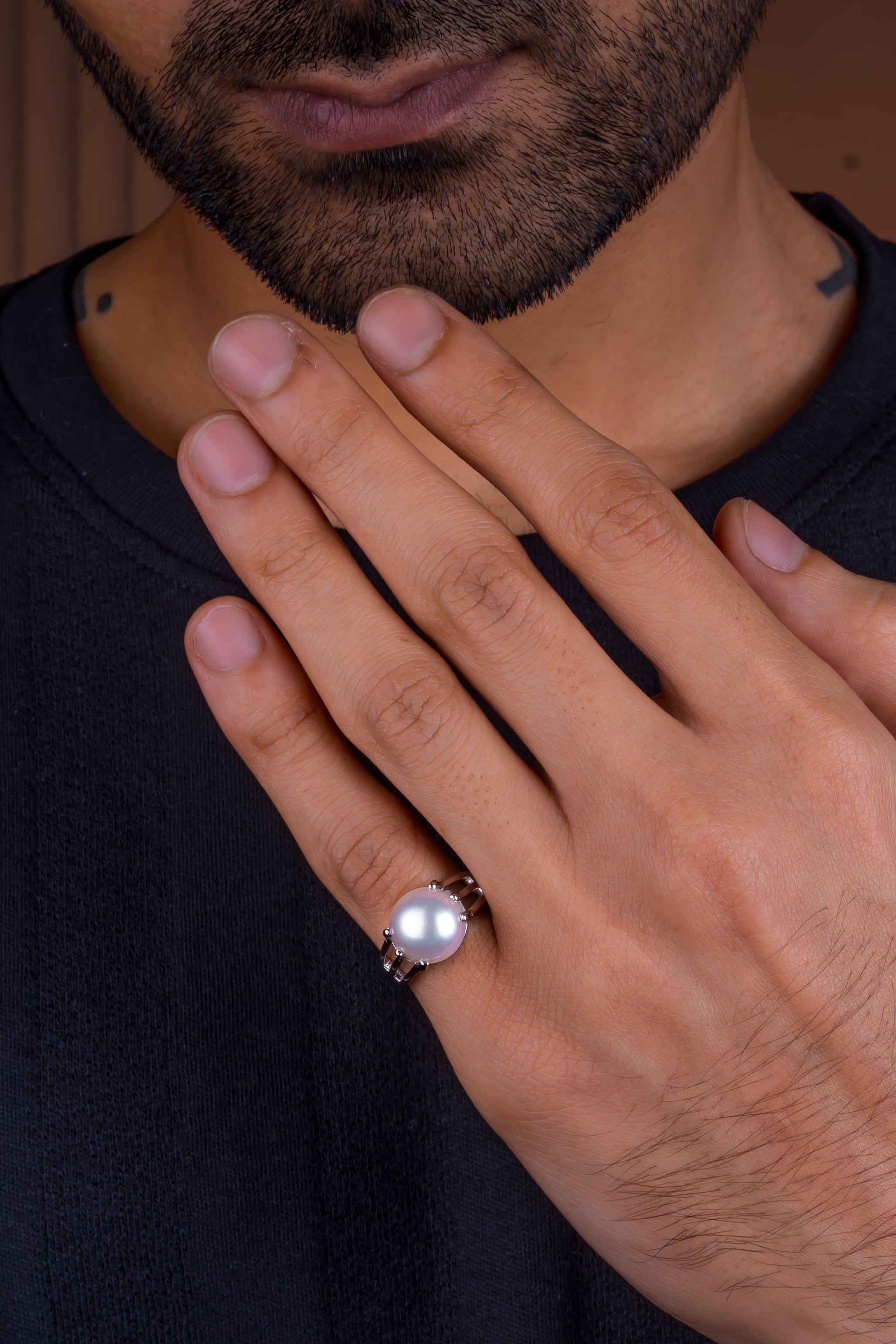 Natural Pearl (Moti) 9.20ct (10.12 Ratti) Ring