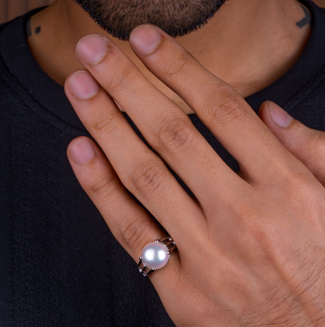 Natural Pearl (Moti) 9.20ct (10.12 Ratti) Ring