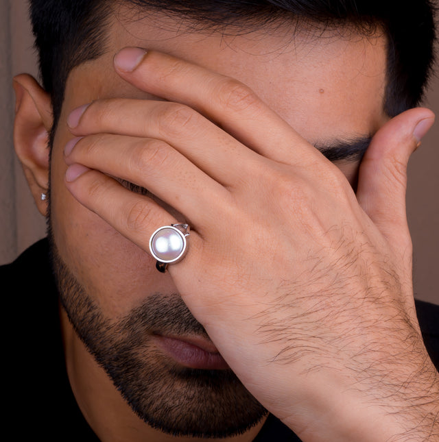 Natural Pearl (Moti) 9.50ct (10.45 Ratti) Ring