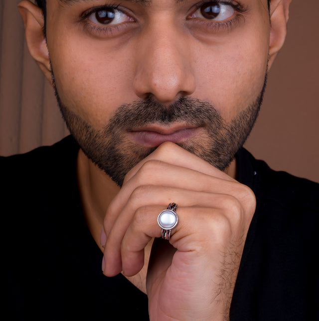 Natural Pearl (Moti) 4.90ct (5.39 Ratti) Ring