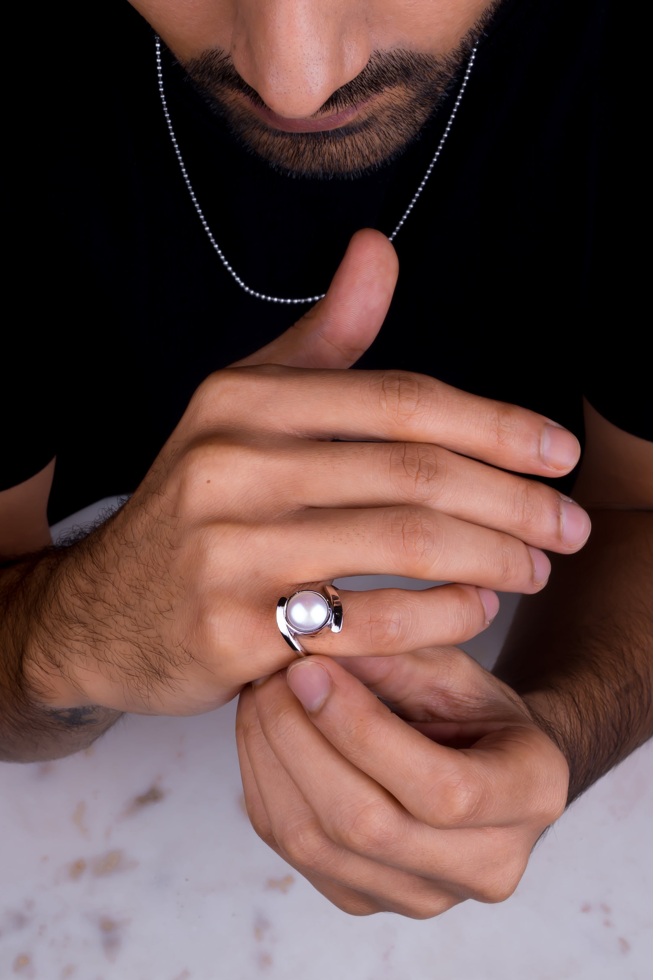 Natural Pearl (Moti) 6.70ct (7.37 Ratti) Ring