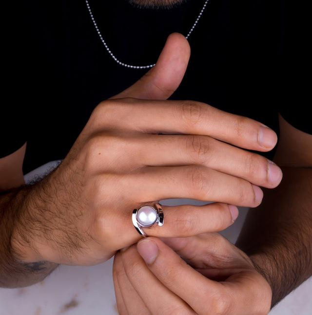 Natural Pearl (Moti) 6.70ct (7.37 Ratti) Ring