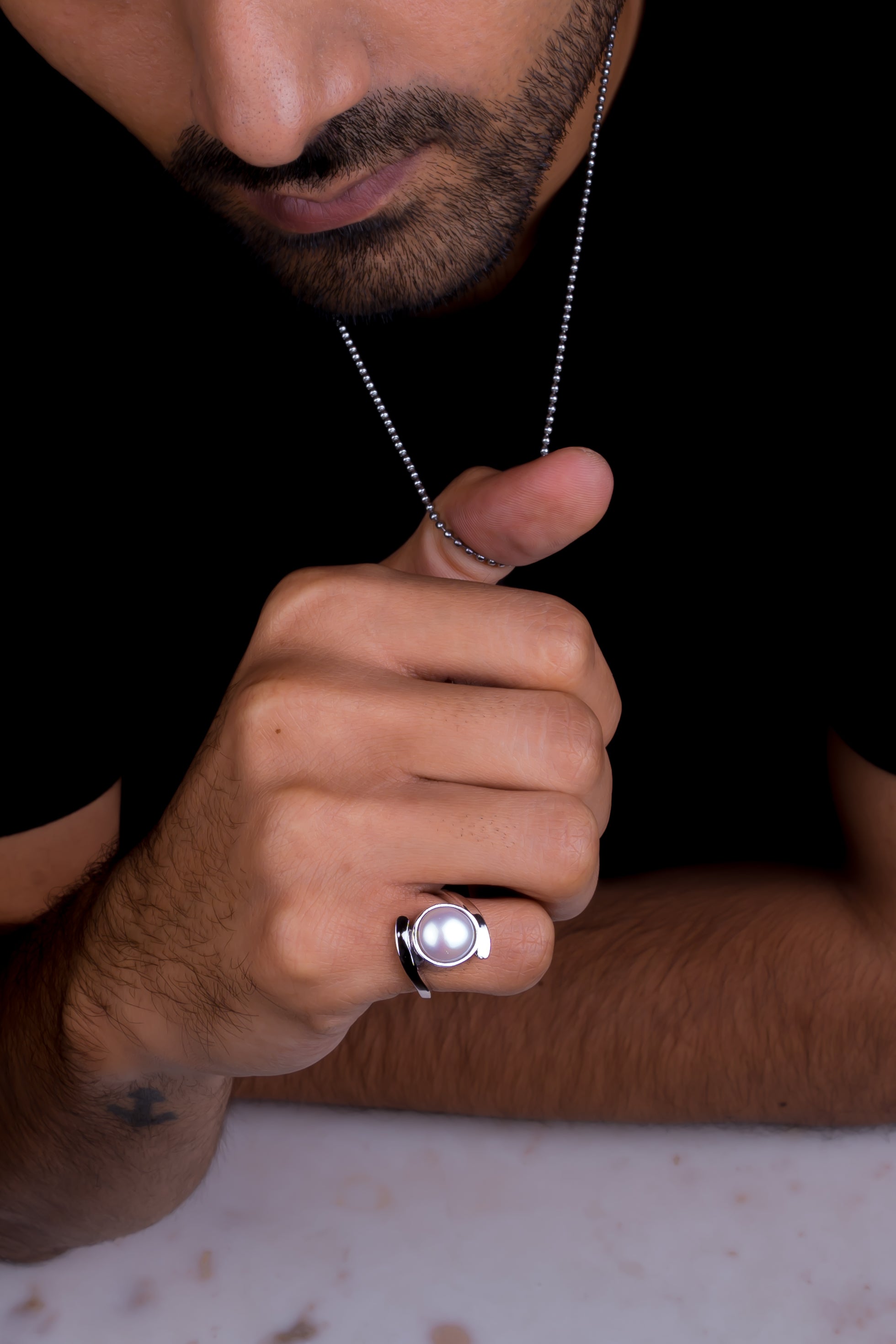 Natural Pearl (Moti) 6.70ct (7.37 Ratti) Ring