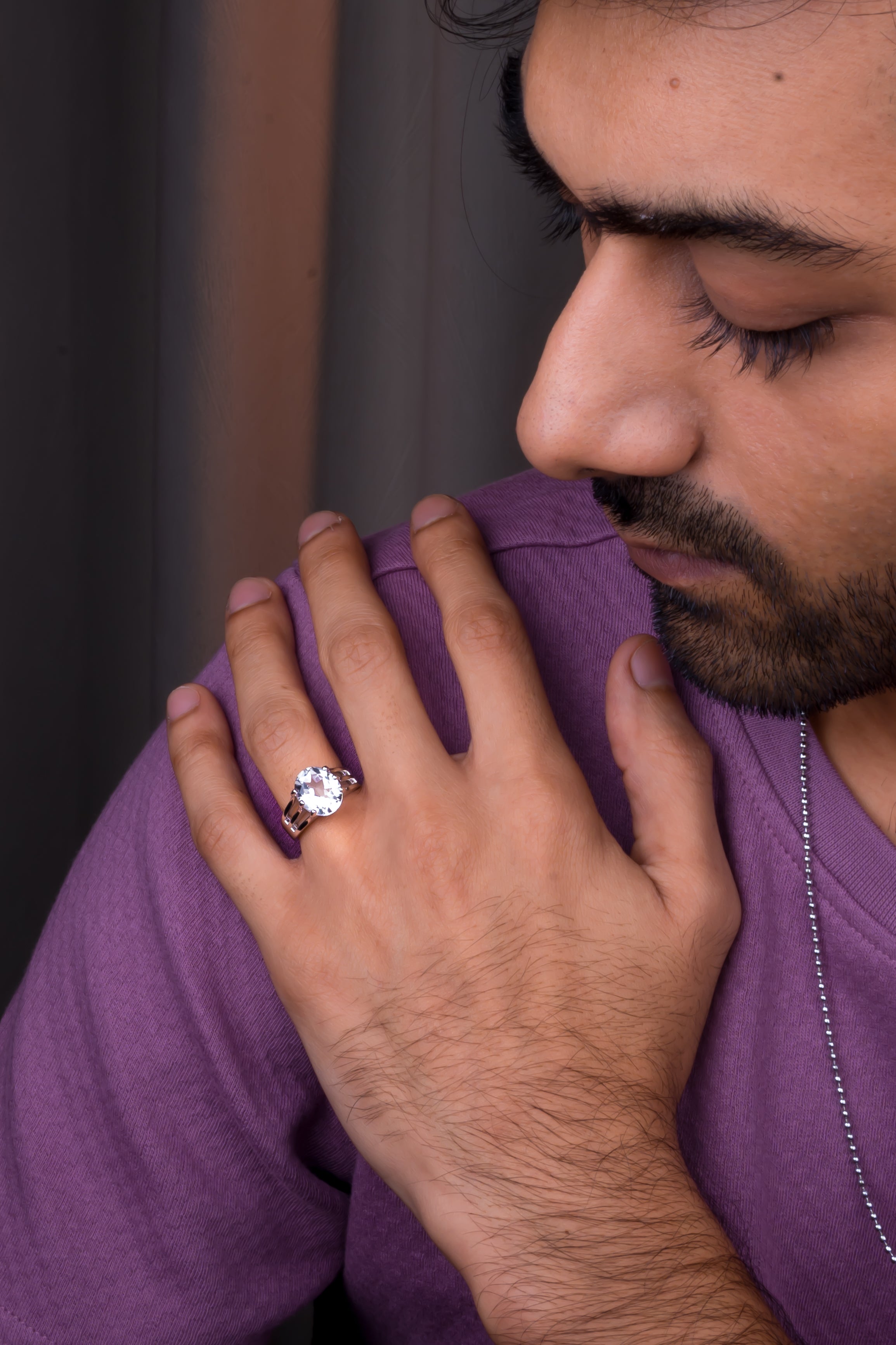 Natural White Topaz 6.20ct (6.82 Ratti) Ring