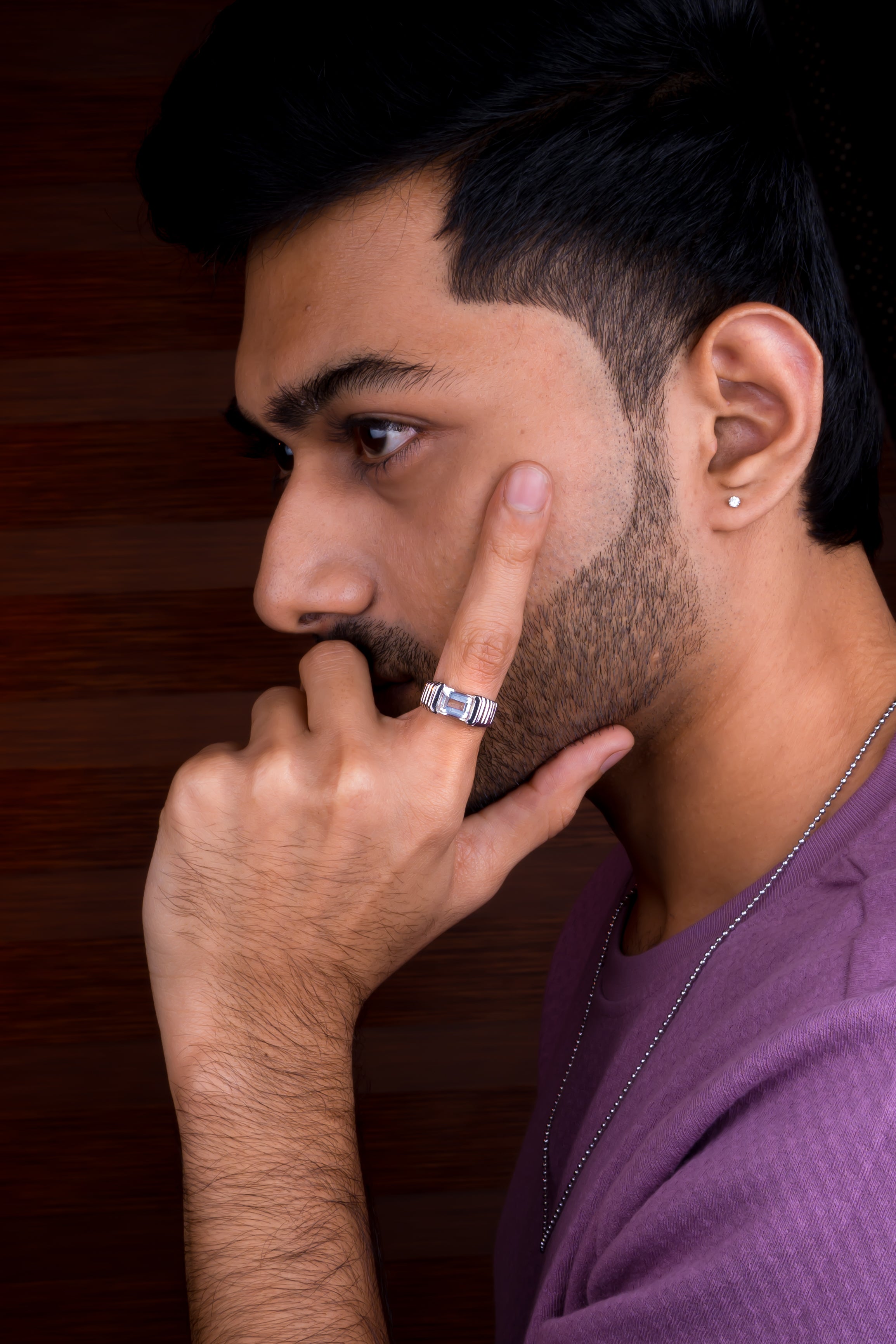 Natural White Topaz 3.75ct (4.13 Ratti) Ring