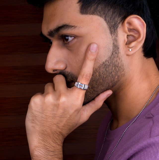 Natural White Topaz 3.75ct (4.13 Ratti) Ring