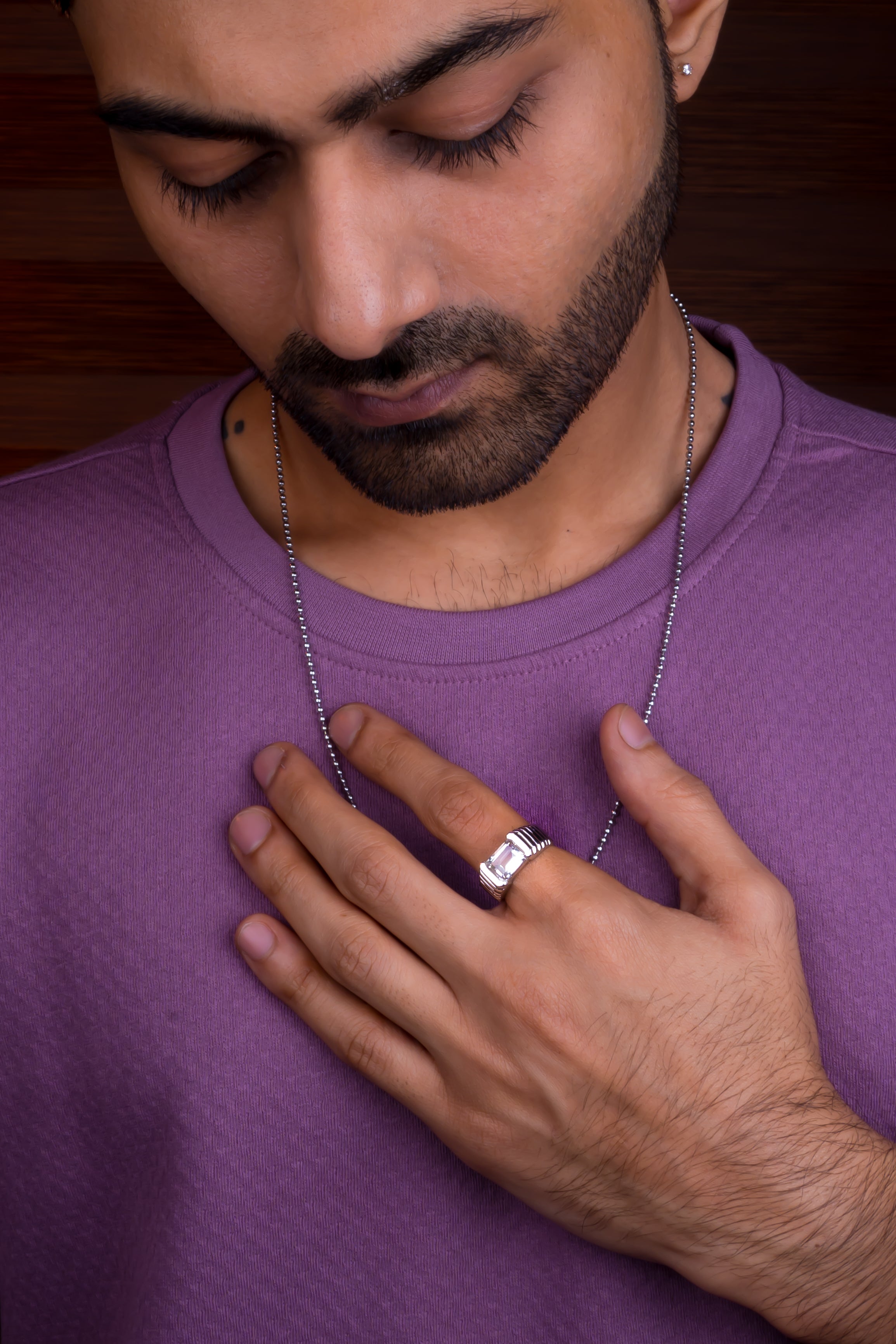 Natural White Topaz 3.75ct (4.13 Ratti) Ring