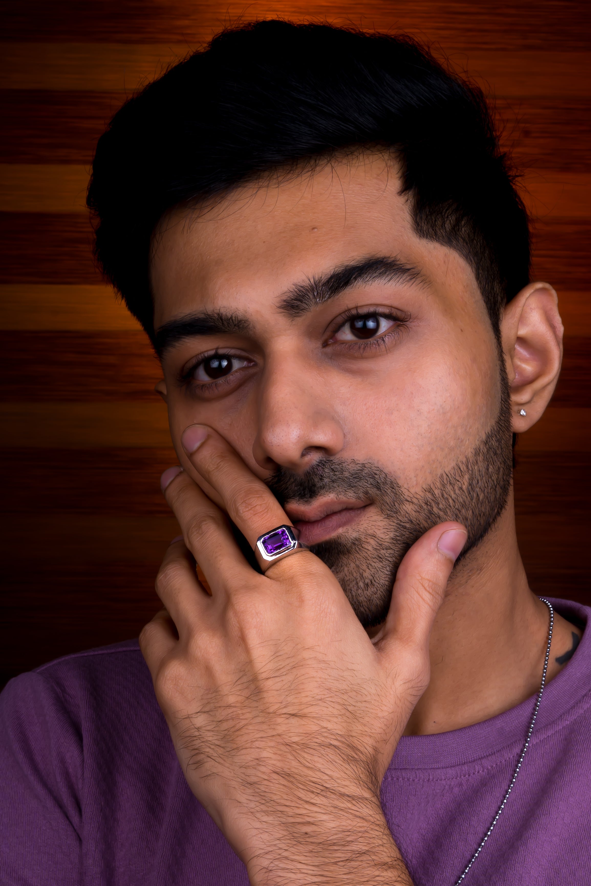 Amethyst (Jamuniya) Ring (4.15Ct Carat and 4.57 Ratti)