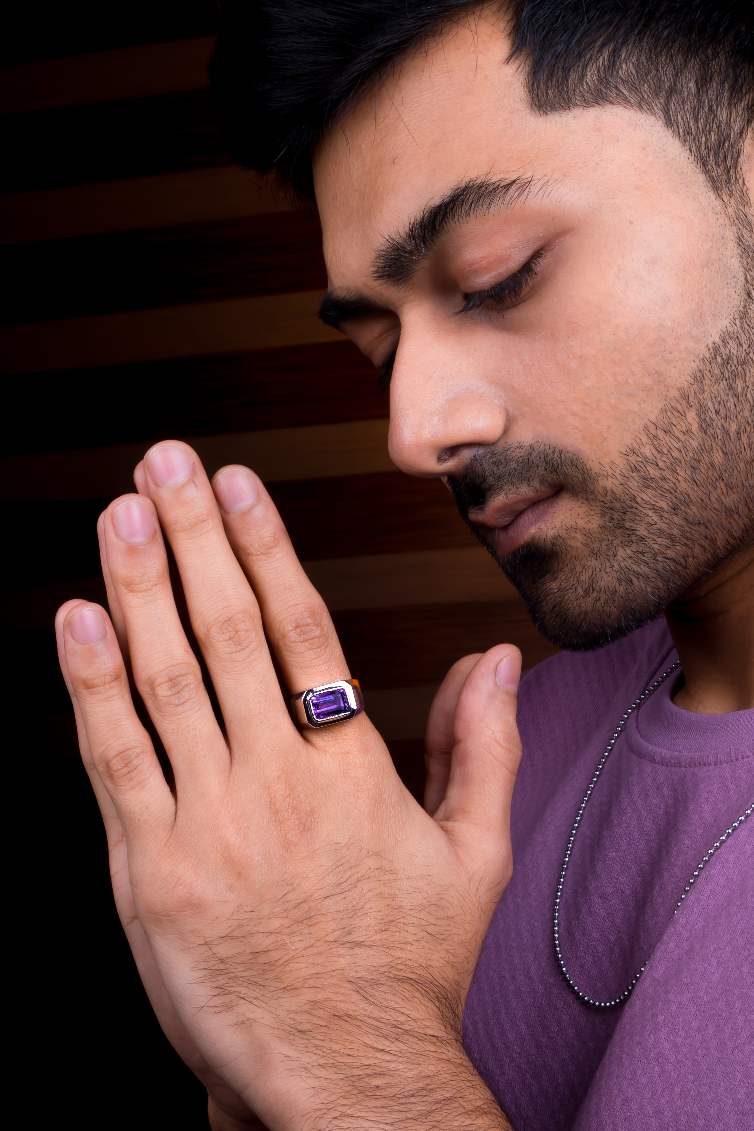 Amethyst (Jamuniya) Ring (4.15Ct Carat and 4.57 Ratti)