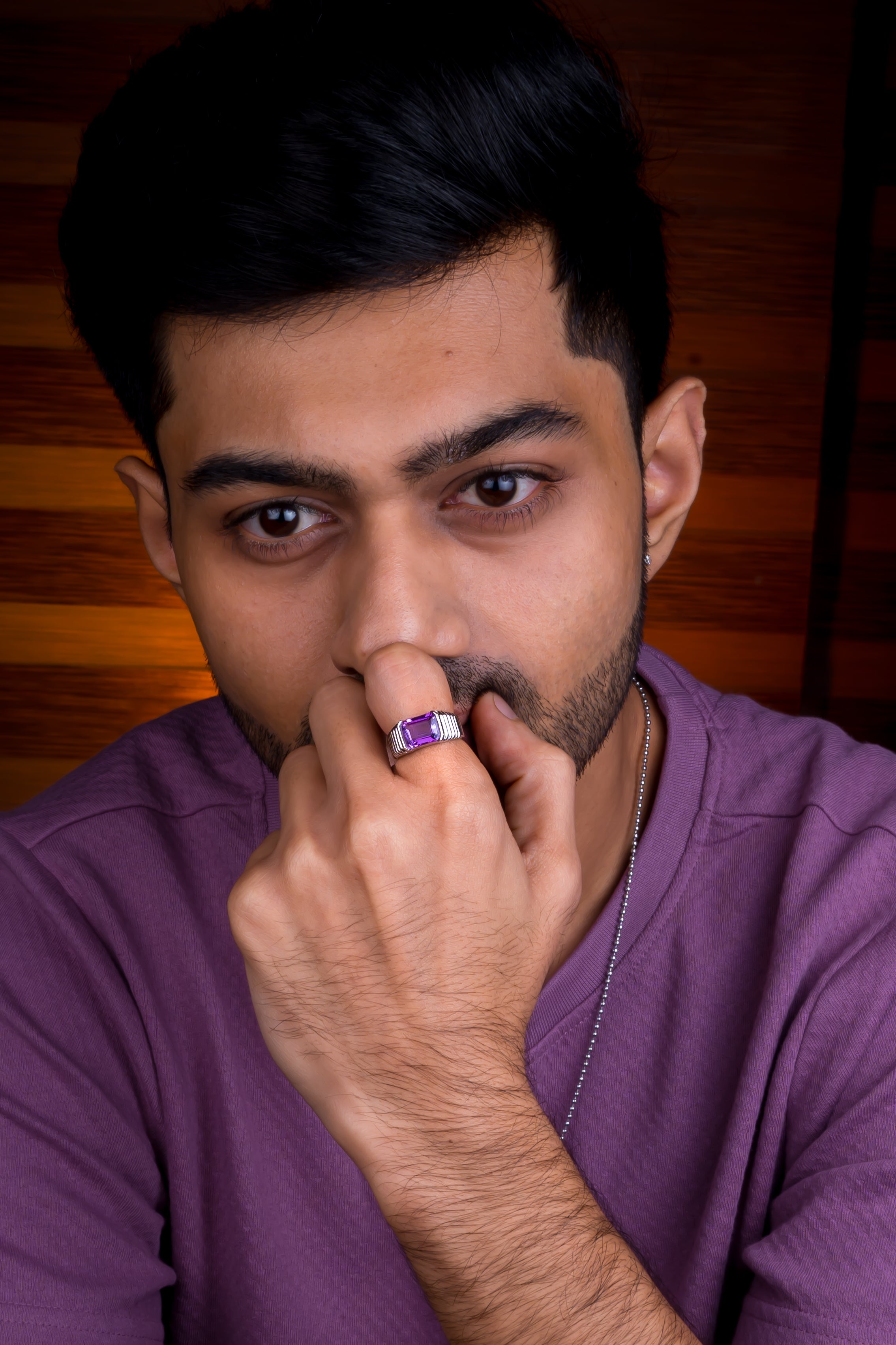 Amethyst (Jamuniya) Ring (3.20Ct Carat and 3.52 Ratti)