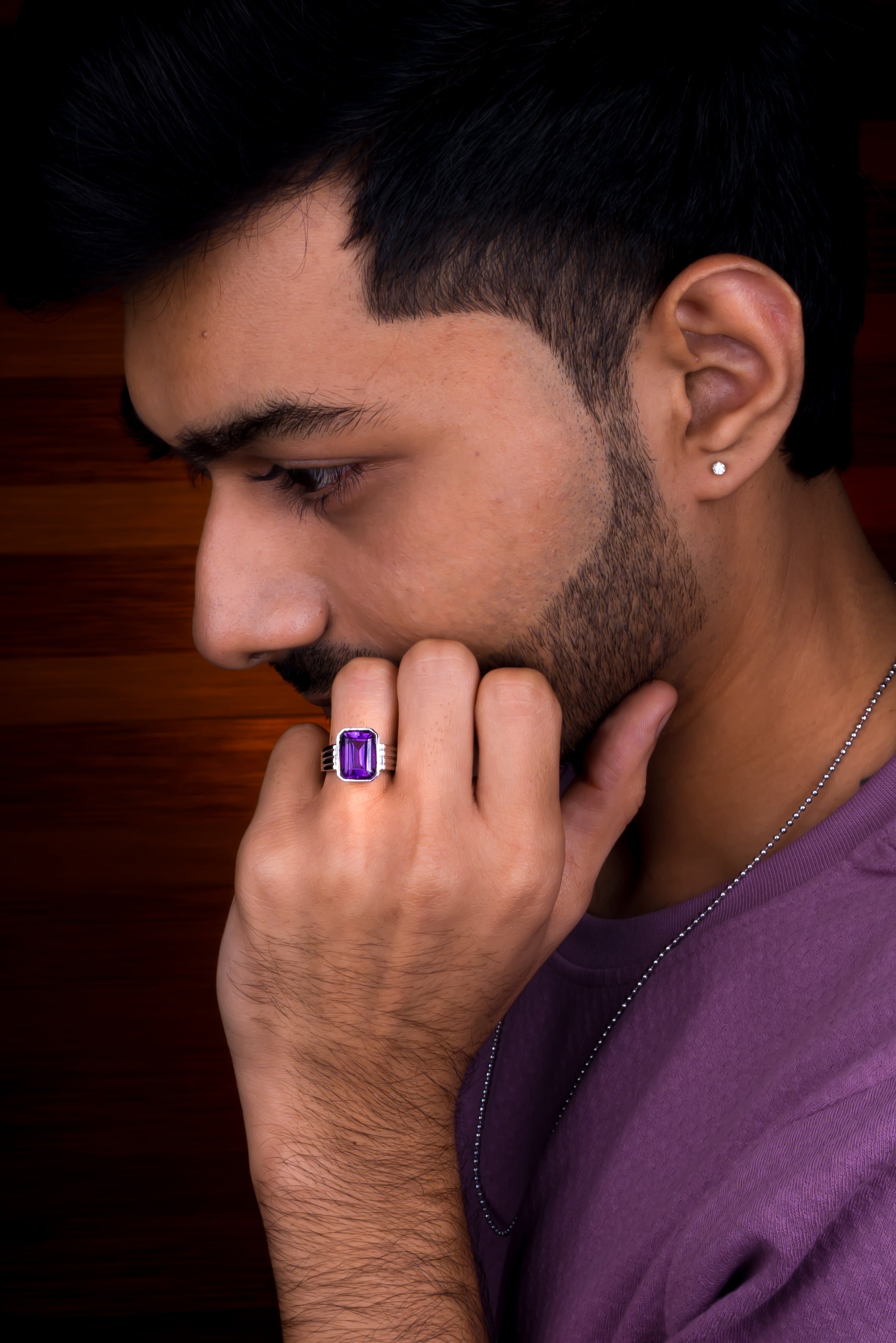 Amethyst (Jamuniya) Ring (5.50Ct Carat and 6.05 Ratti)