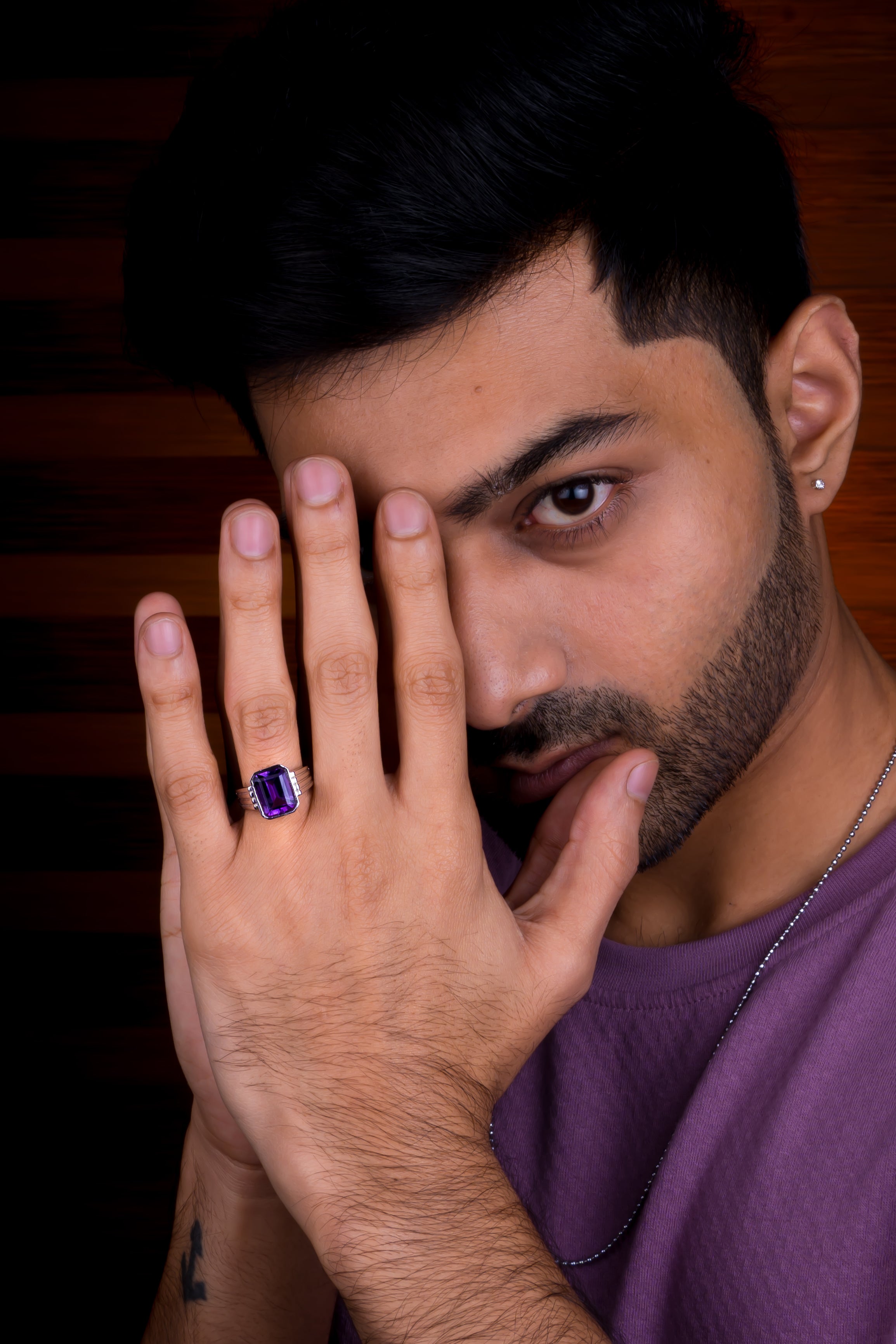 Amethyst (Jamuniya) Ring (5.50Ct Carat and 6.05 Ratti)