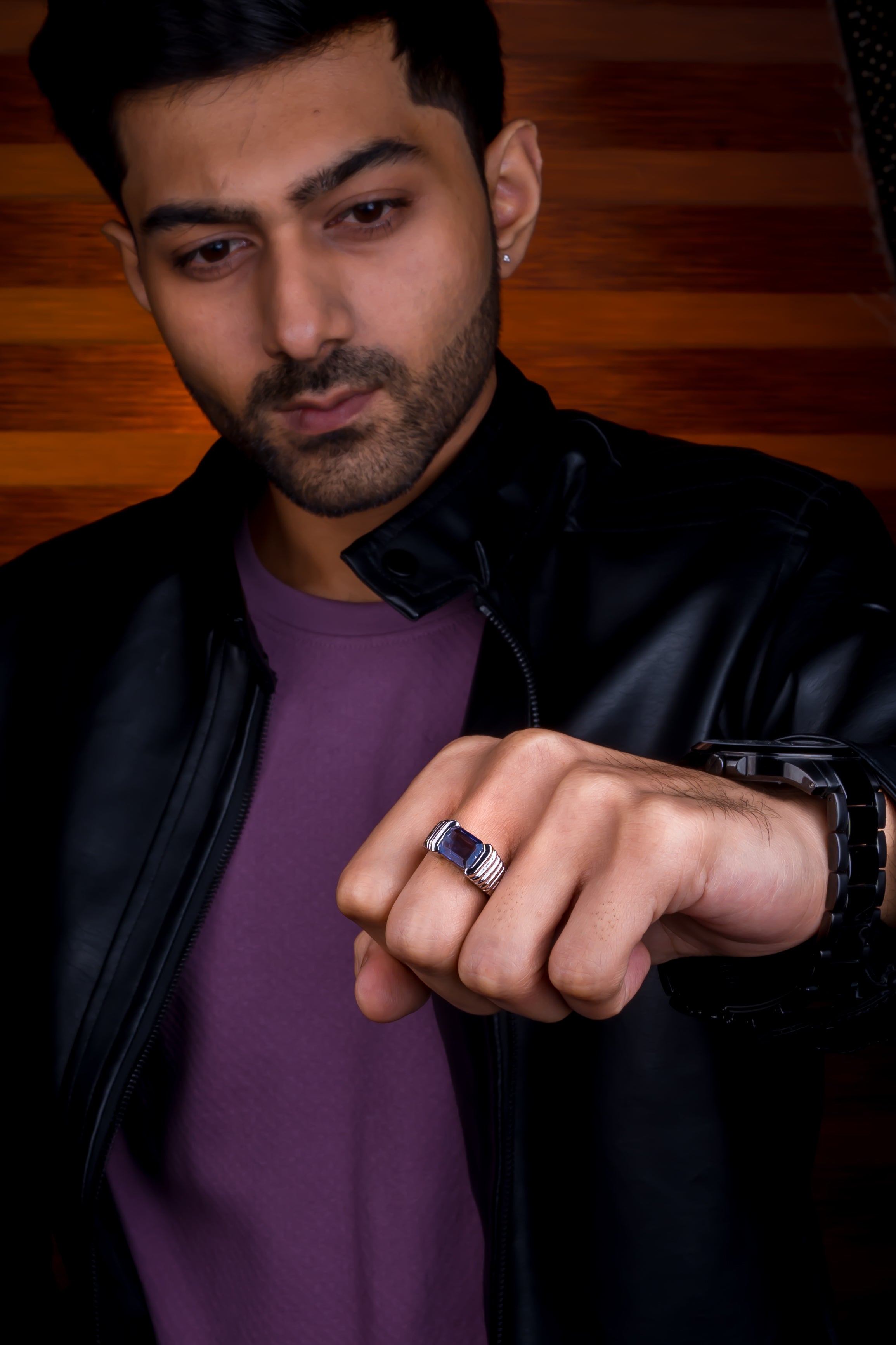 Iolite(Neeli) Ring (3.55 Carat /3.91 Ratti)