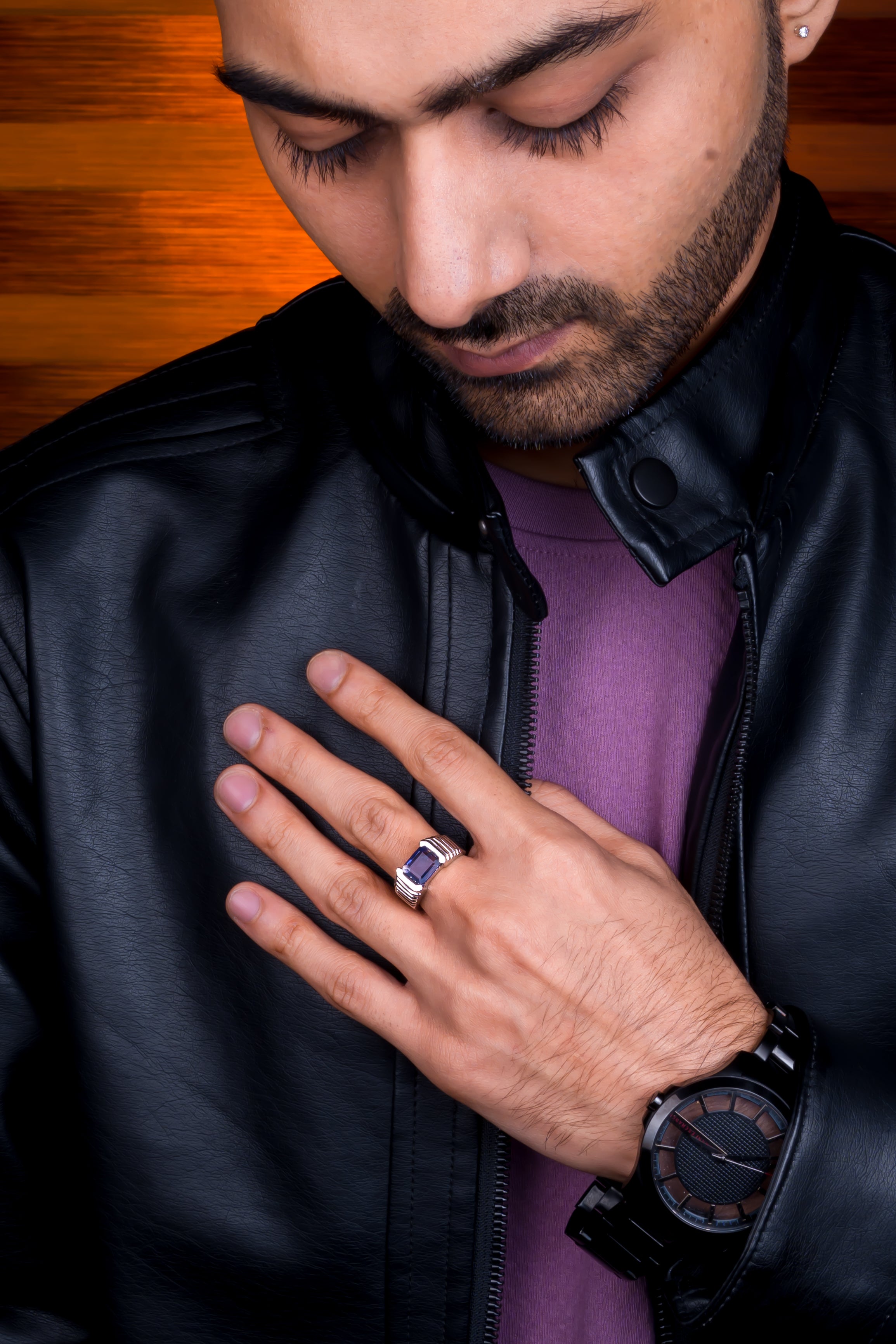 Iolite(Neeli) Ring (3.55 Carat /3.91 Ratti)