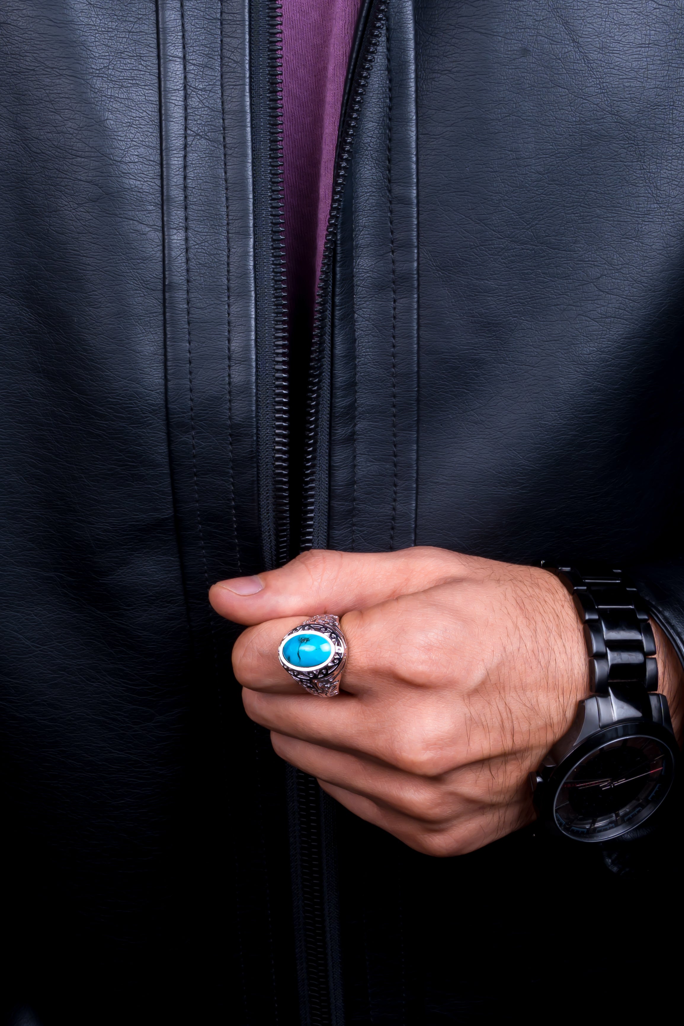 Turquoise(Firoza) Ring (5.05 Carat / 5.56 Ratti)