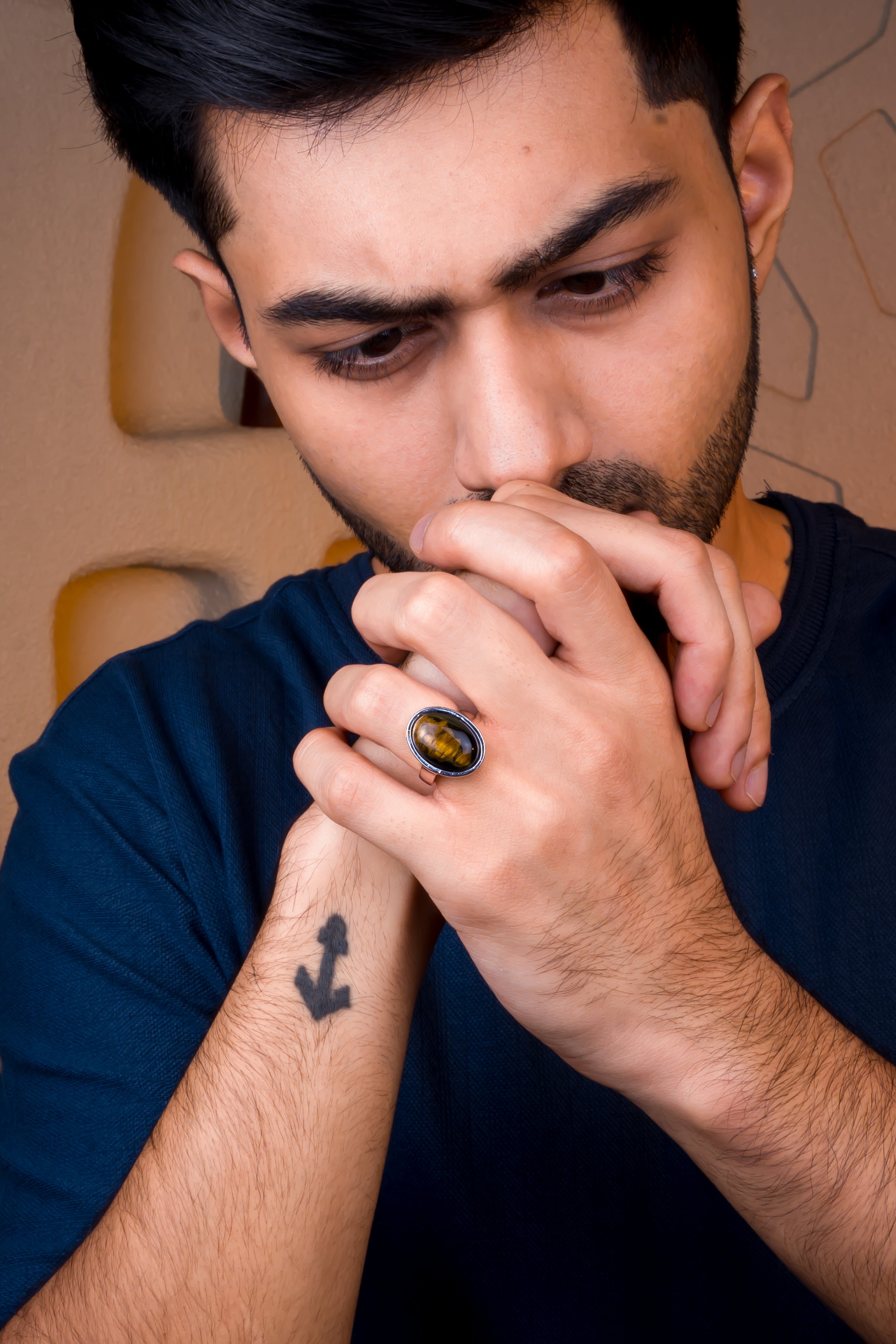 Tiger Eye Ring (11.90 Carat / 13.09 Ratti)