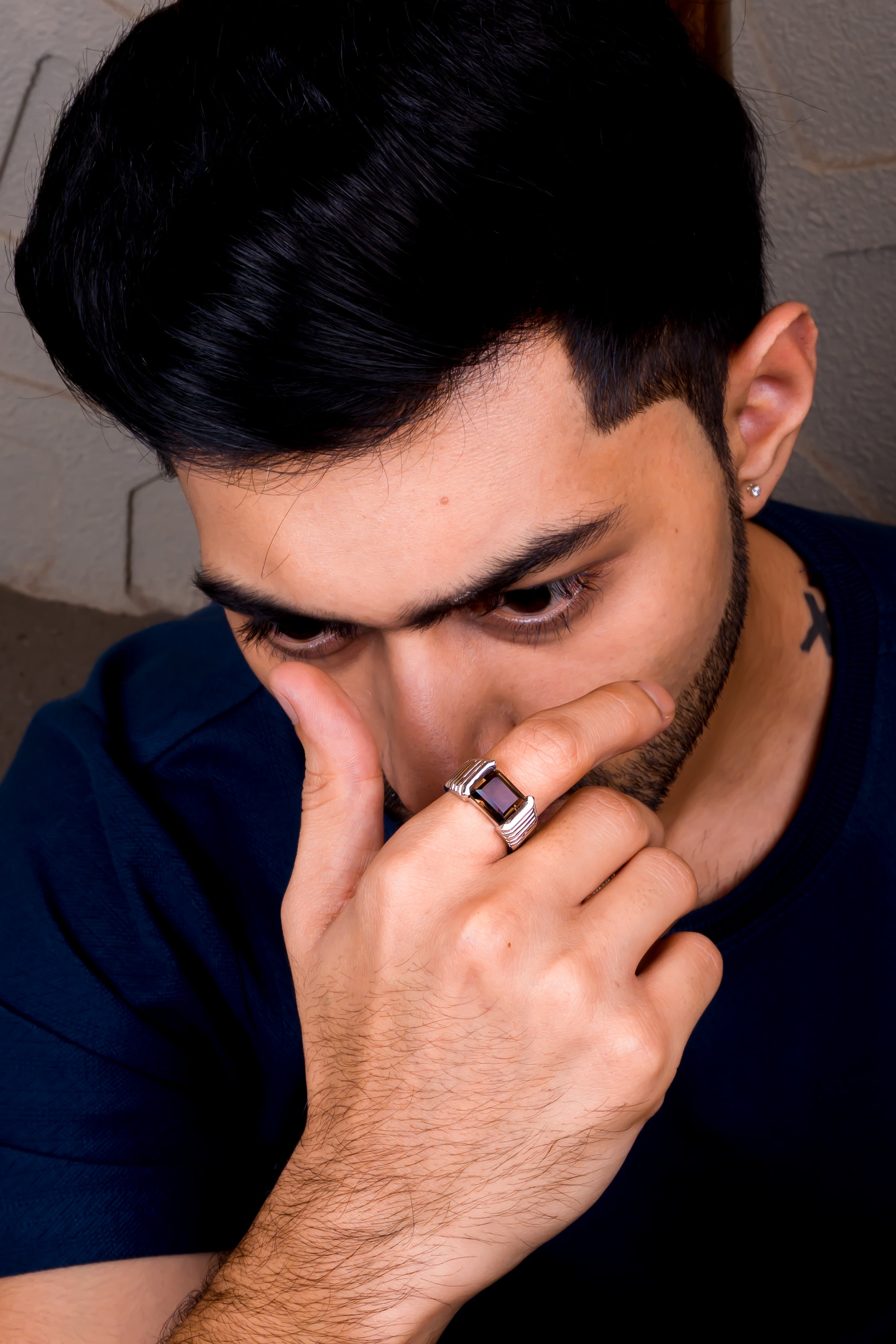 Smoky Quartz Ring (5.55 Carat / 6.11 Ratti)