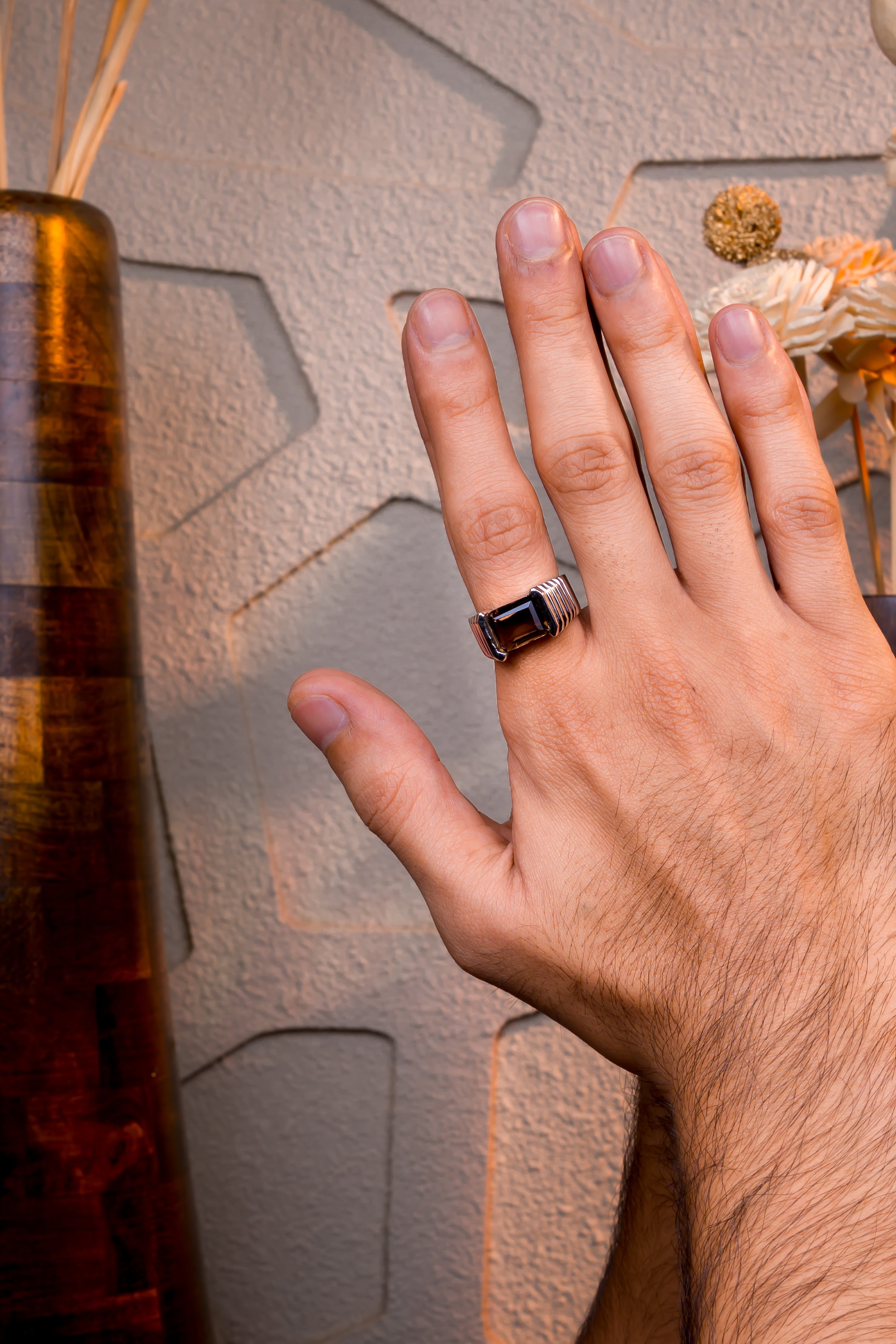 Smoky Quartz Ring (5.55 Carat / 6.11 Ratti)