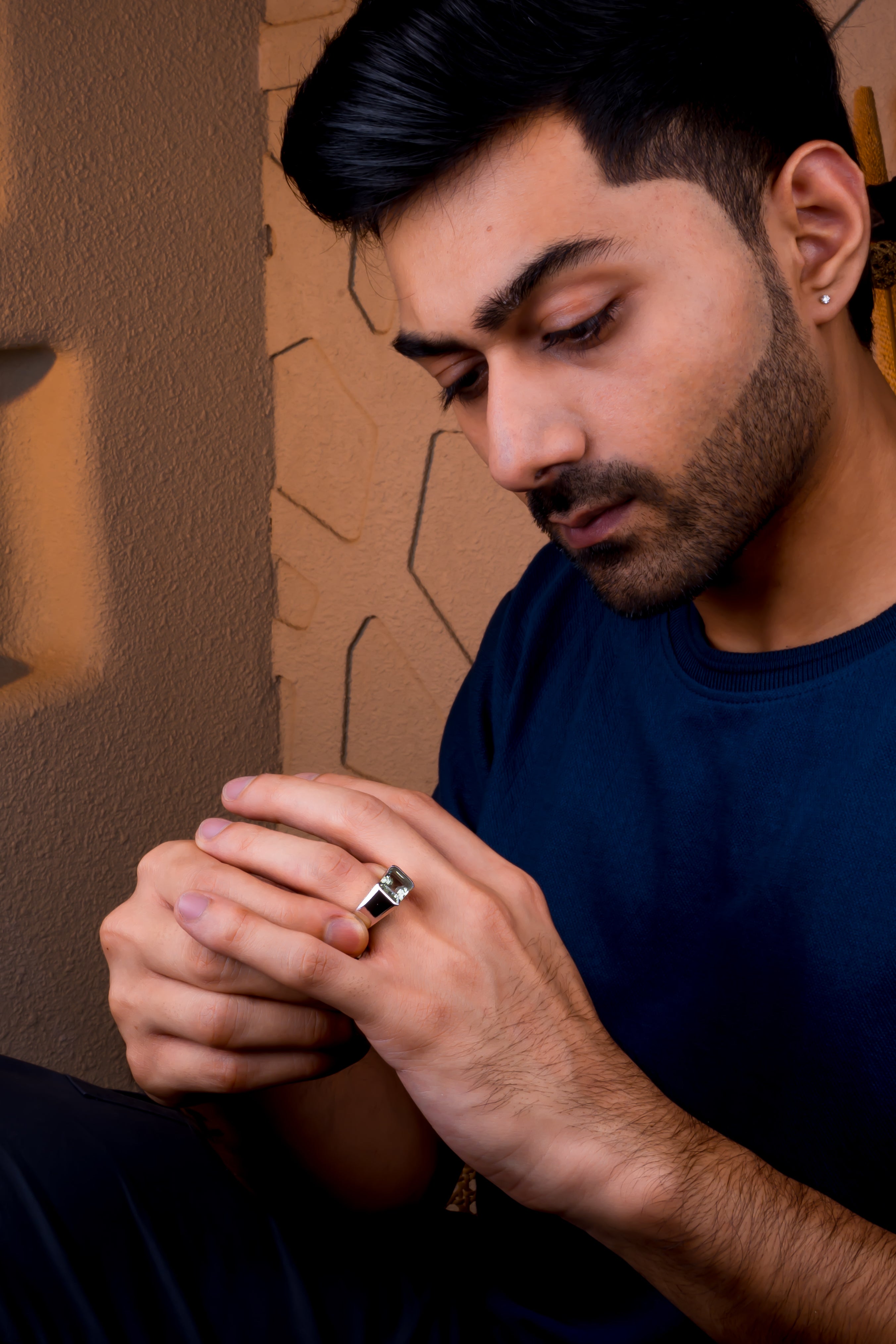 Green Amethyst Ring (4.10 Carat / 4.51 Ratti)