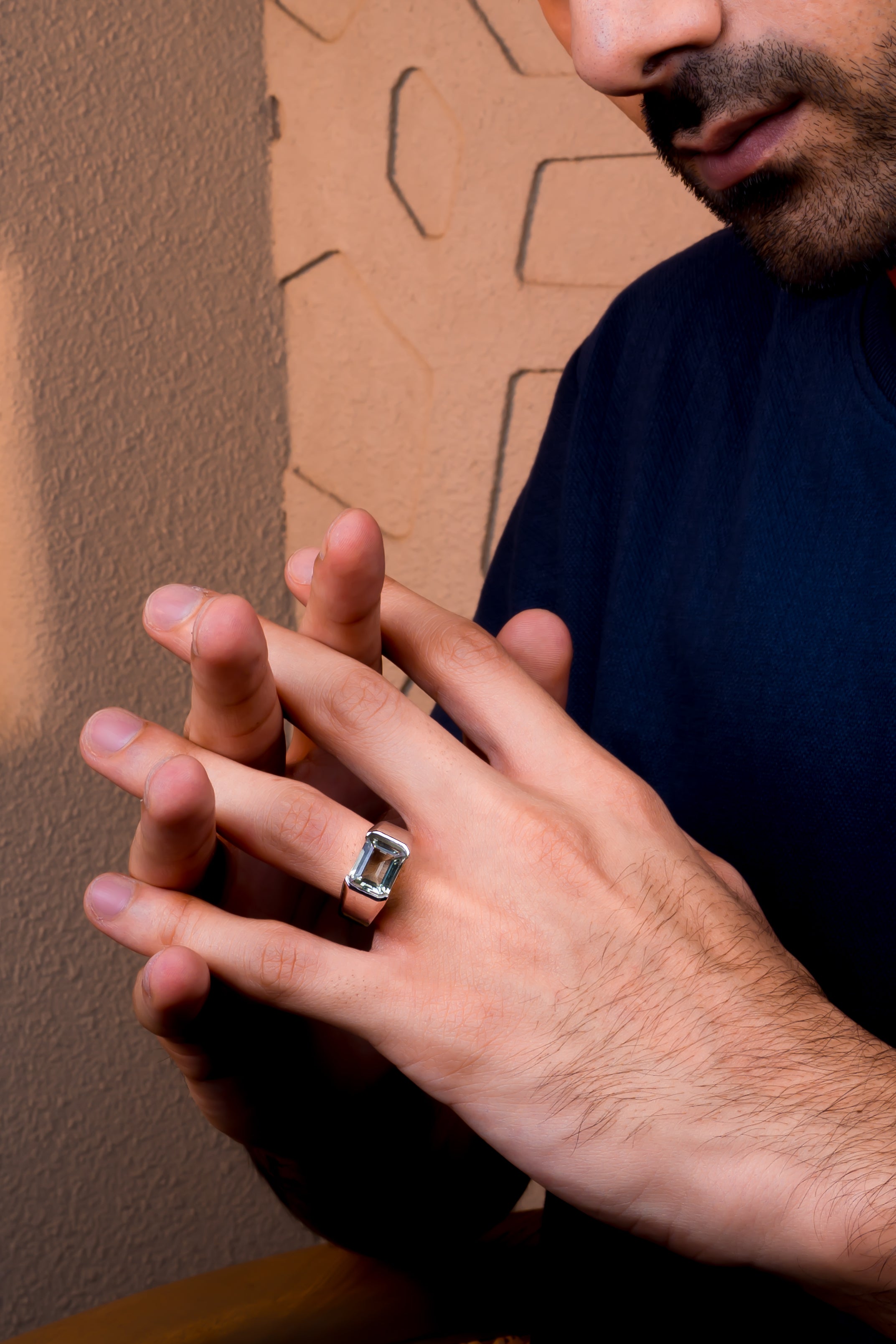 Green Amethyst Ring (4.10 Carat / 4.51 Ratti)