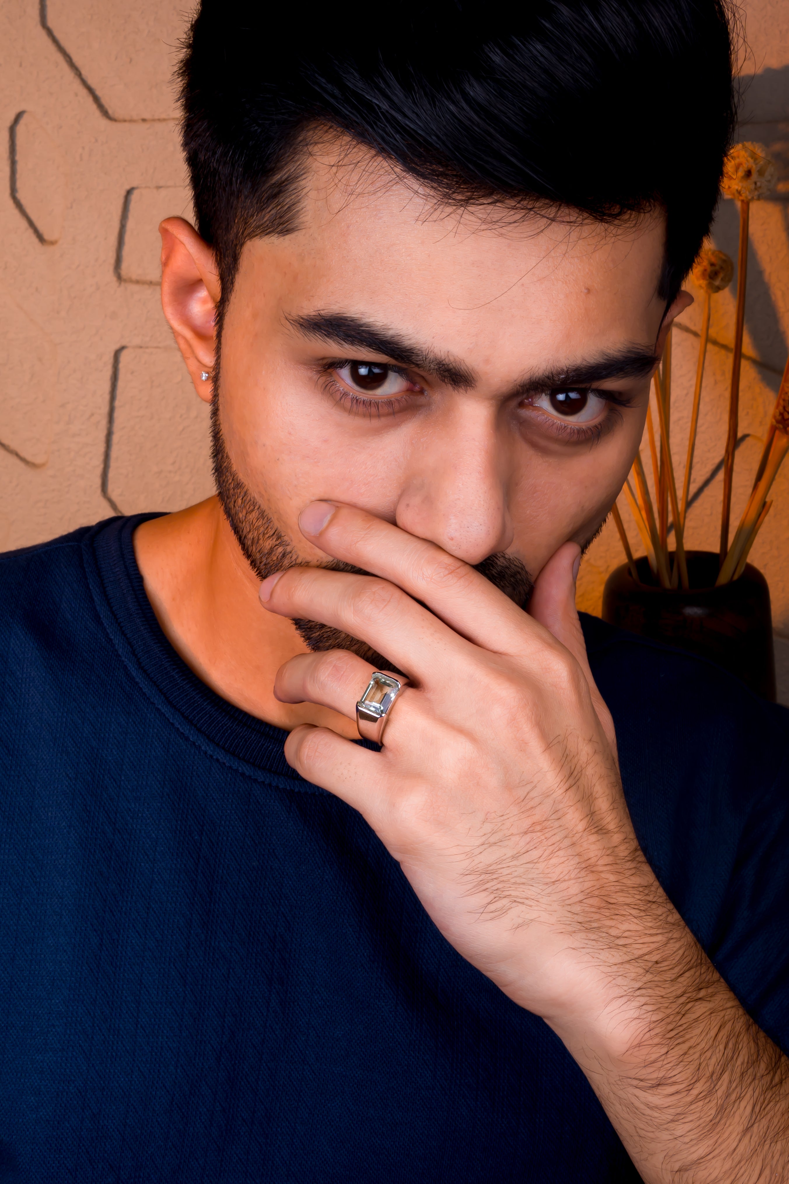 Green Amethyst Ring (4.10 Carat / 4.51 Ratti)