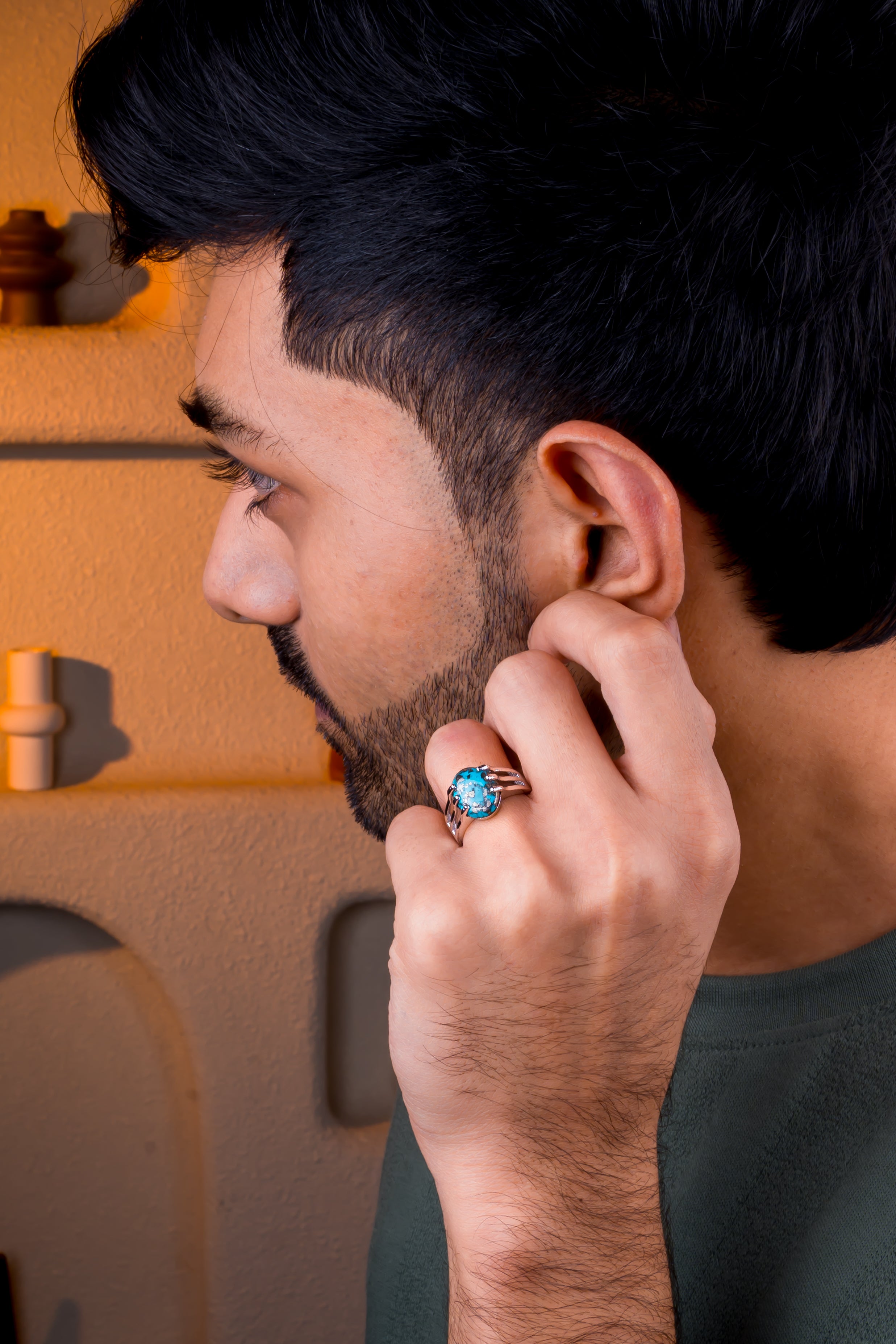 Turquoise(Firoza) Ring (5.60 Carat / 6.16 Ratti)