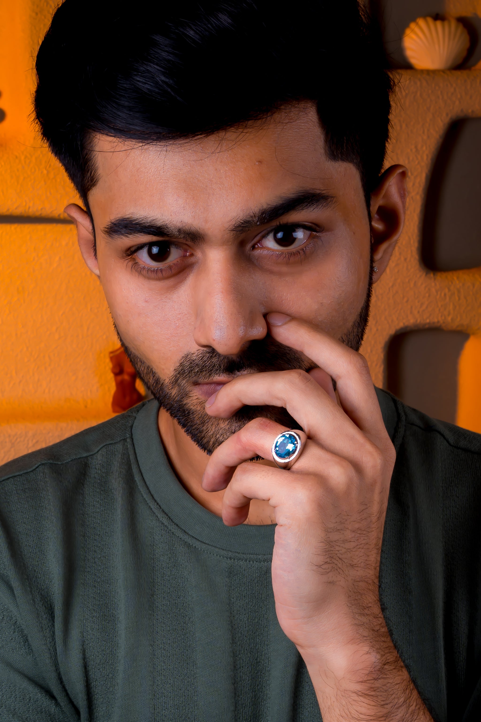 Blue Topaz Ring (4.75 Carat / 5.23 Ratti)