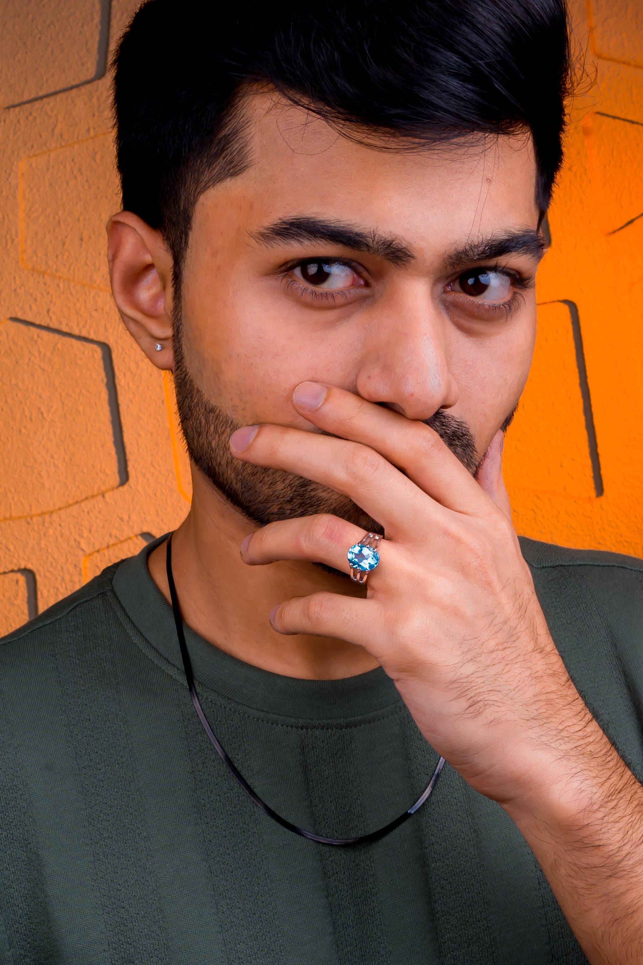 Blue Topaz Ring (4.85 Carat / 5.34 Ratti)