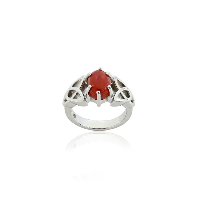 Natural Coral(Moonga) 3.15ct(3.47 Ratti)  Ring