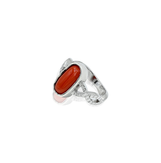 Natural Coral(Moonga) 3.70ct(4.07 Ratti)  Ring