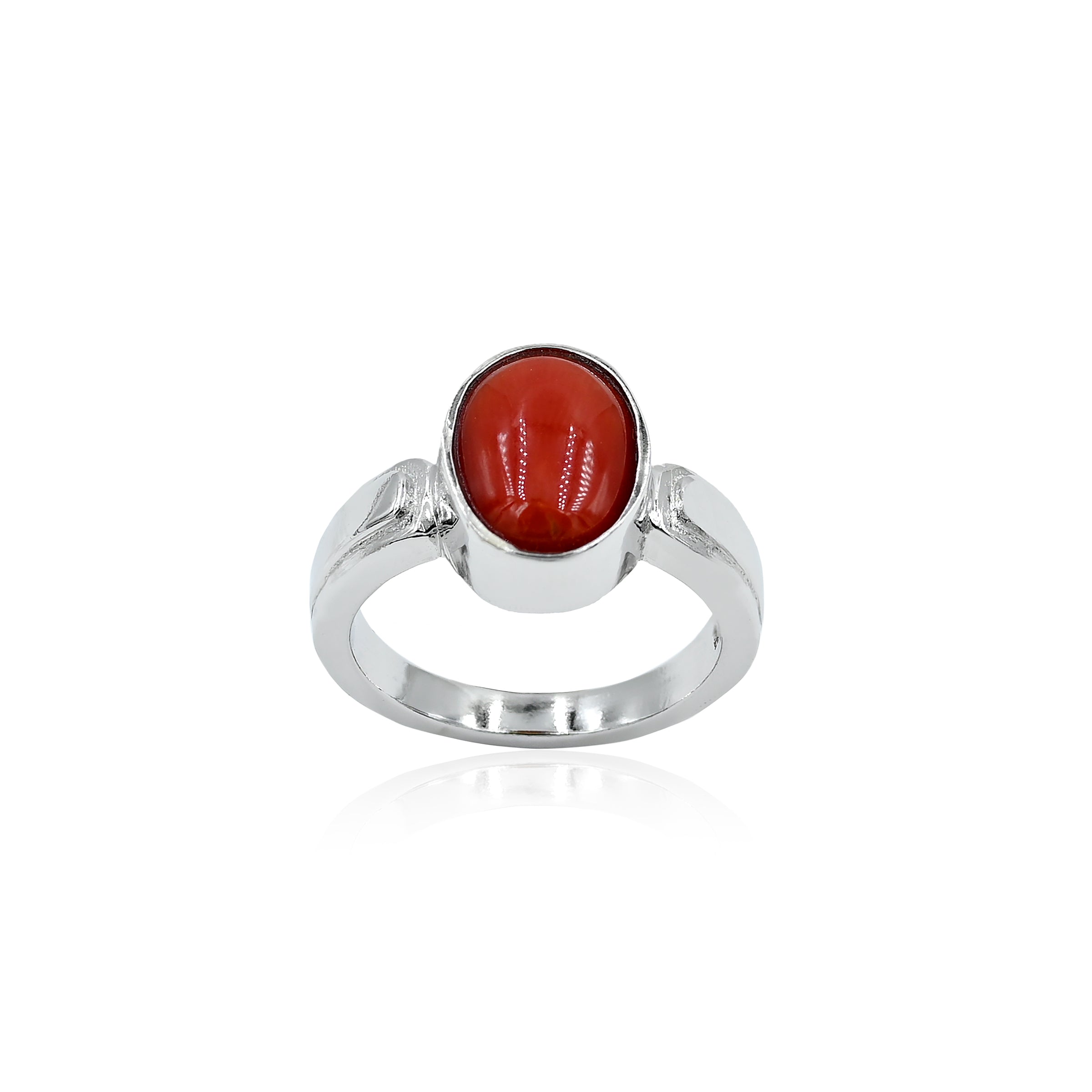 Natural Coral(Moonga) 3.00ct(3.30 Ratti)  Ring
